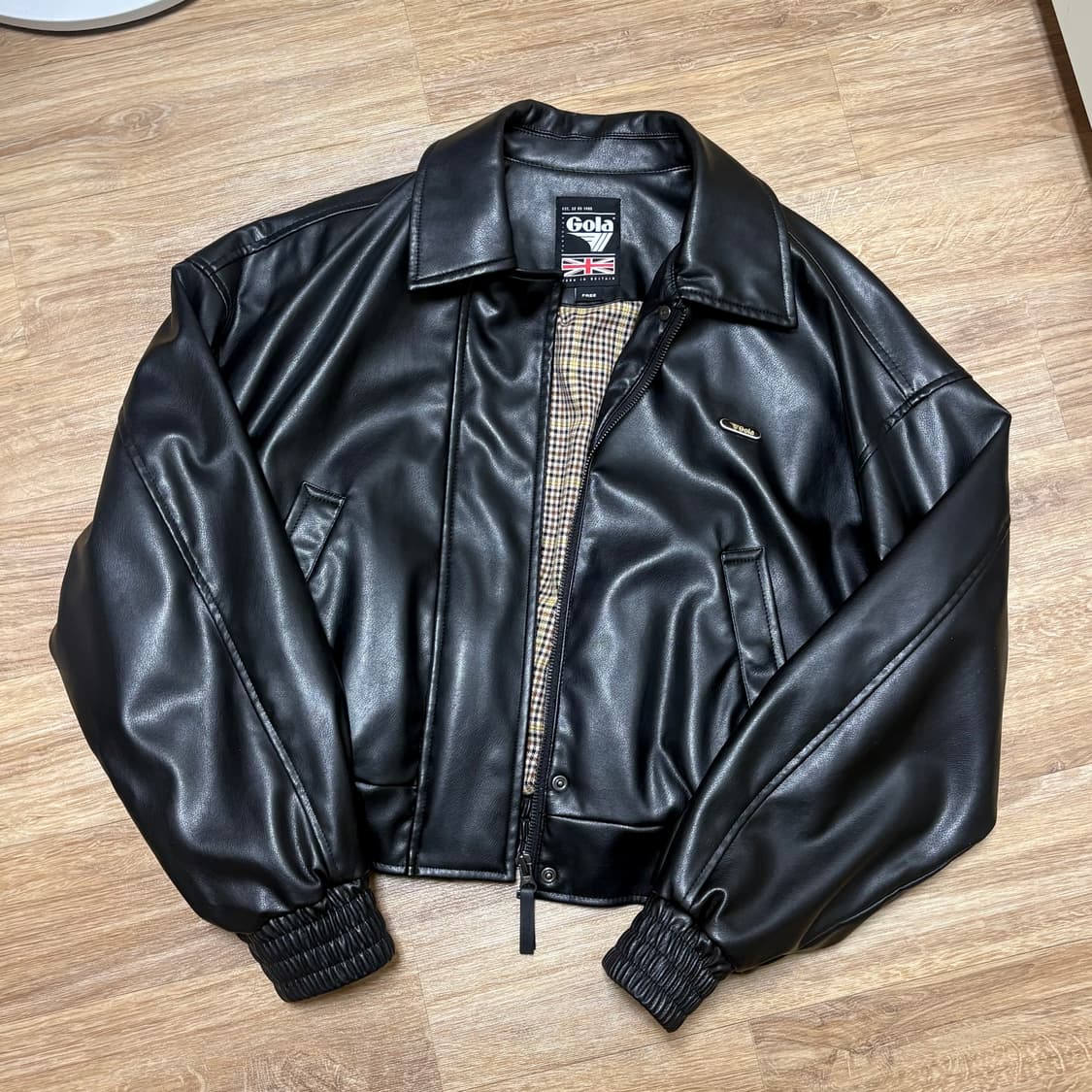 Gola 레더 크롭 자켓 free 상품이미지2