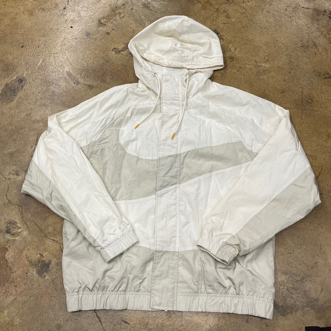 [정품/L] 나이키 빅 스우시 화이트 바람막이 후드집업 b19 상품이미지2