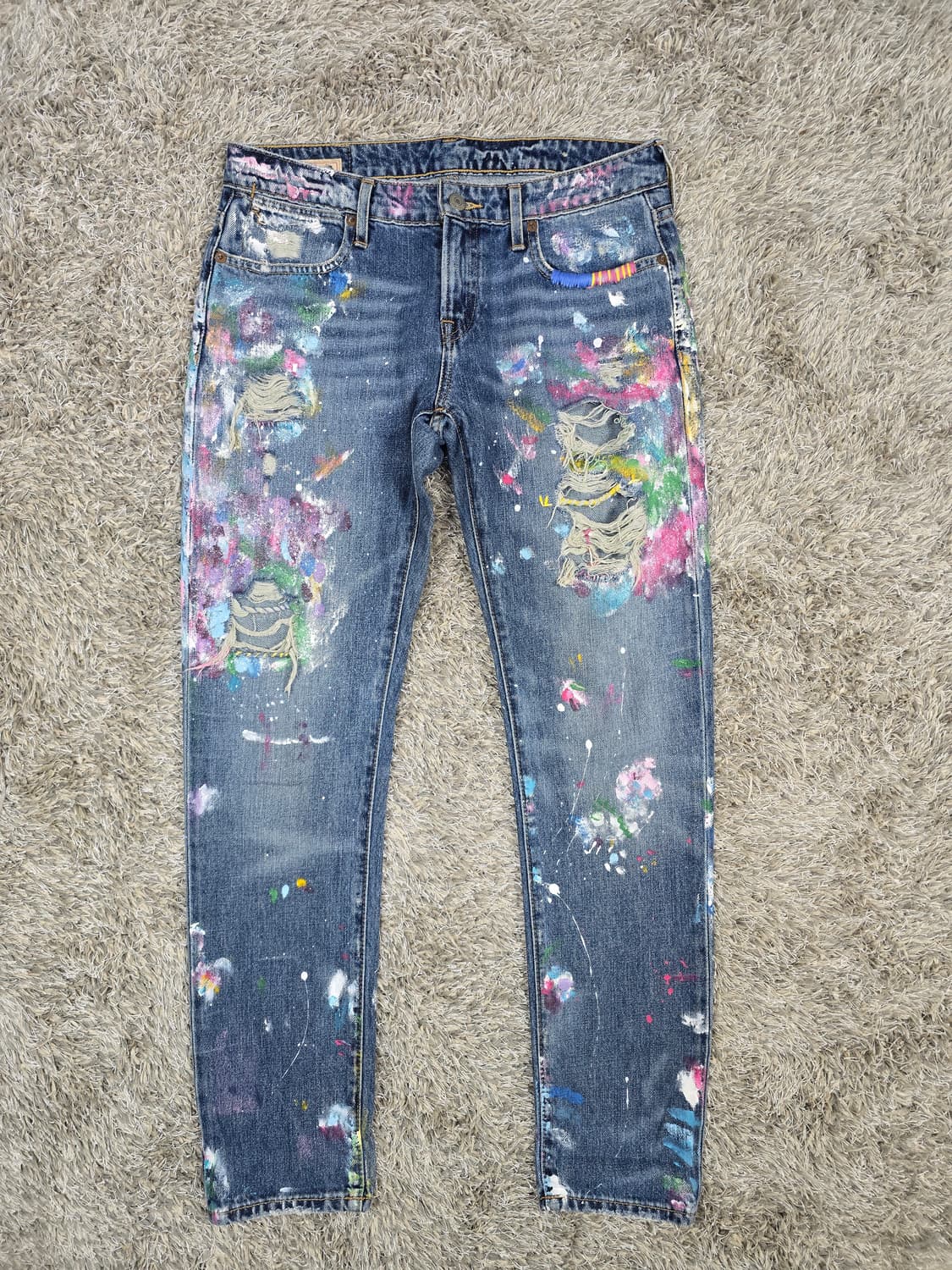 폴로 랄프로렌 페인트 데님 청바지 34 상품이미지1