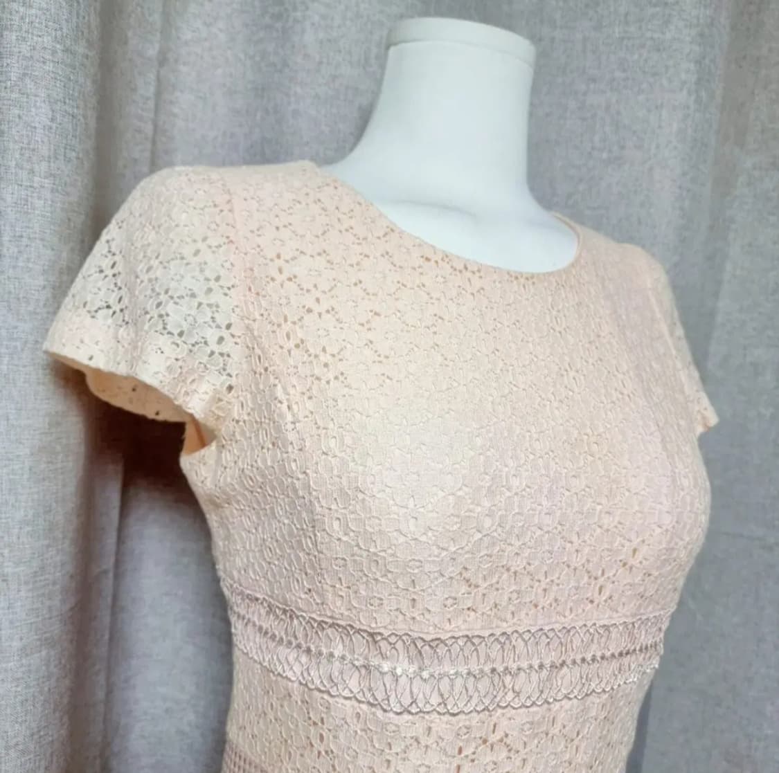 케네스레이디 펀칭레이스 플레어 원피스 (55) 1회착/드라이완료/상태최상 상품이미지2