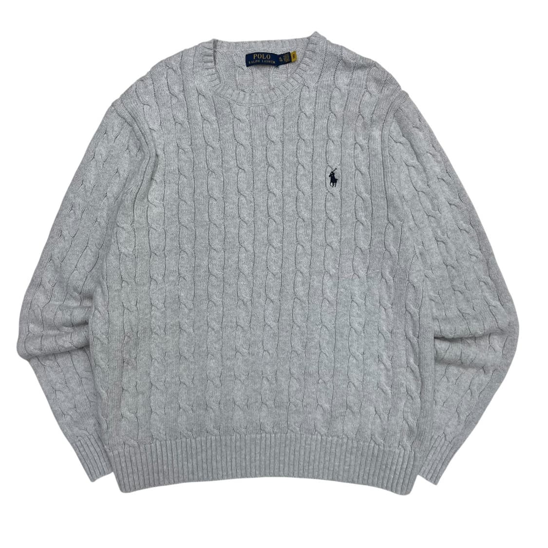 폴로 랄프로렌 네이비포니 백멜란지 꽈배기 니트 XL 상품이미지2