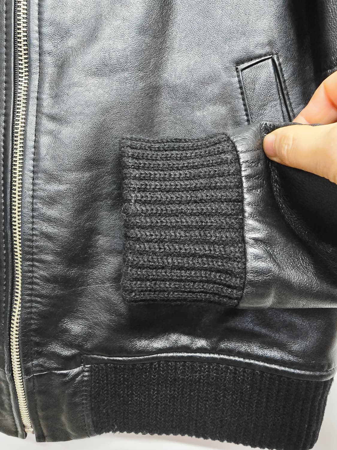 스티브요니 스튜디오 블랙 가죽 블루종55 상품이미지3