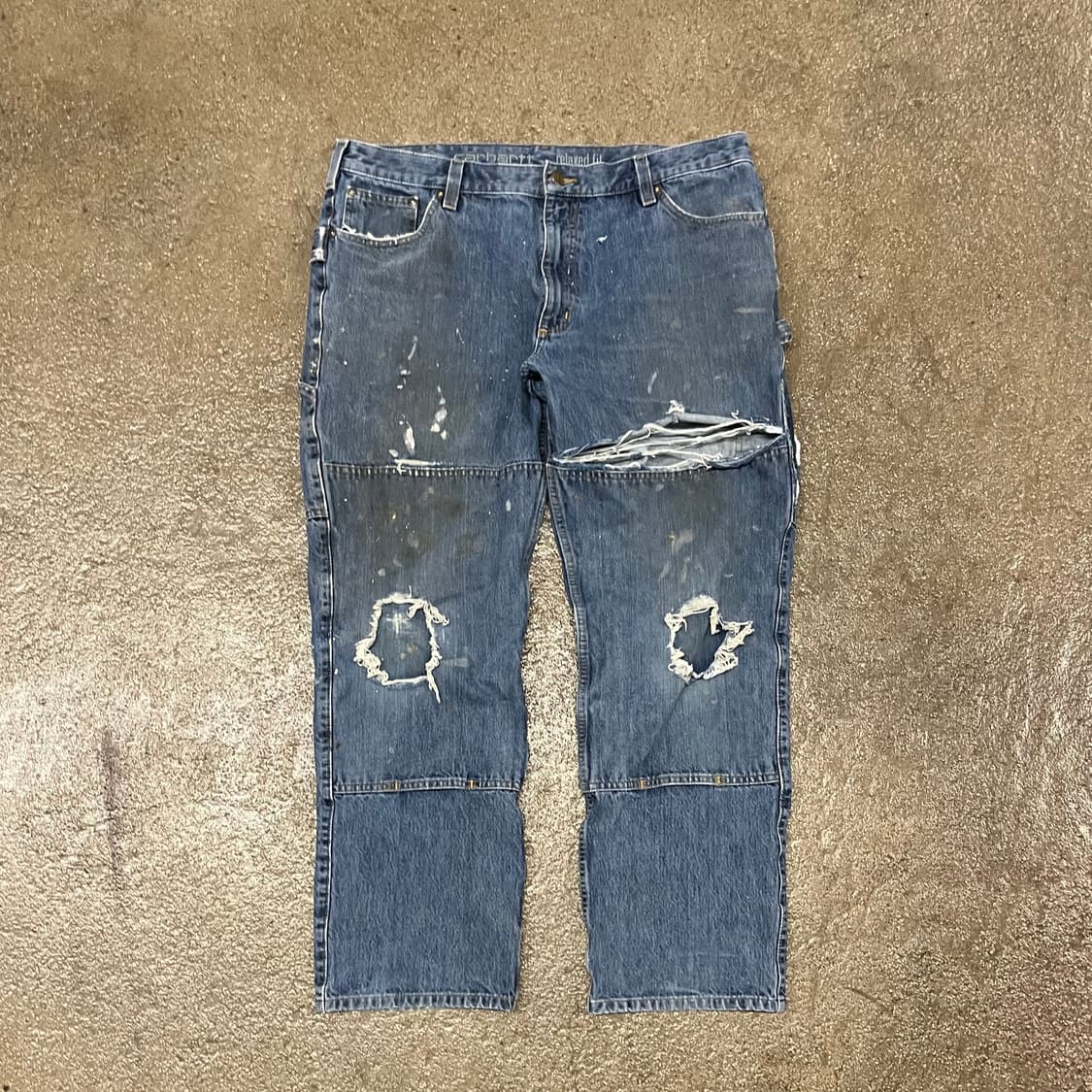 Carhartt 데미지 데님 더블니 (38“) 상품이미지4