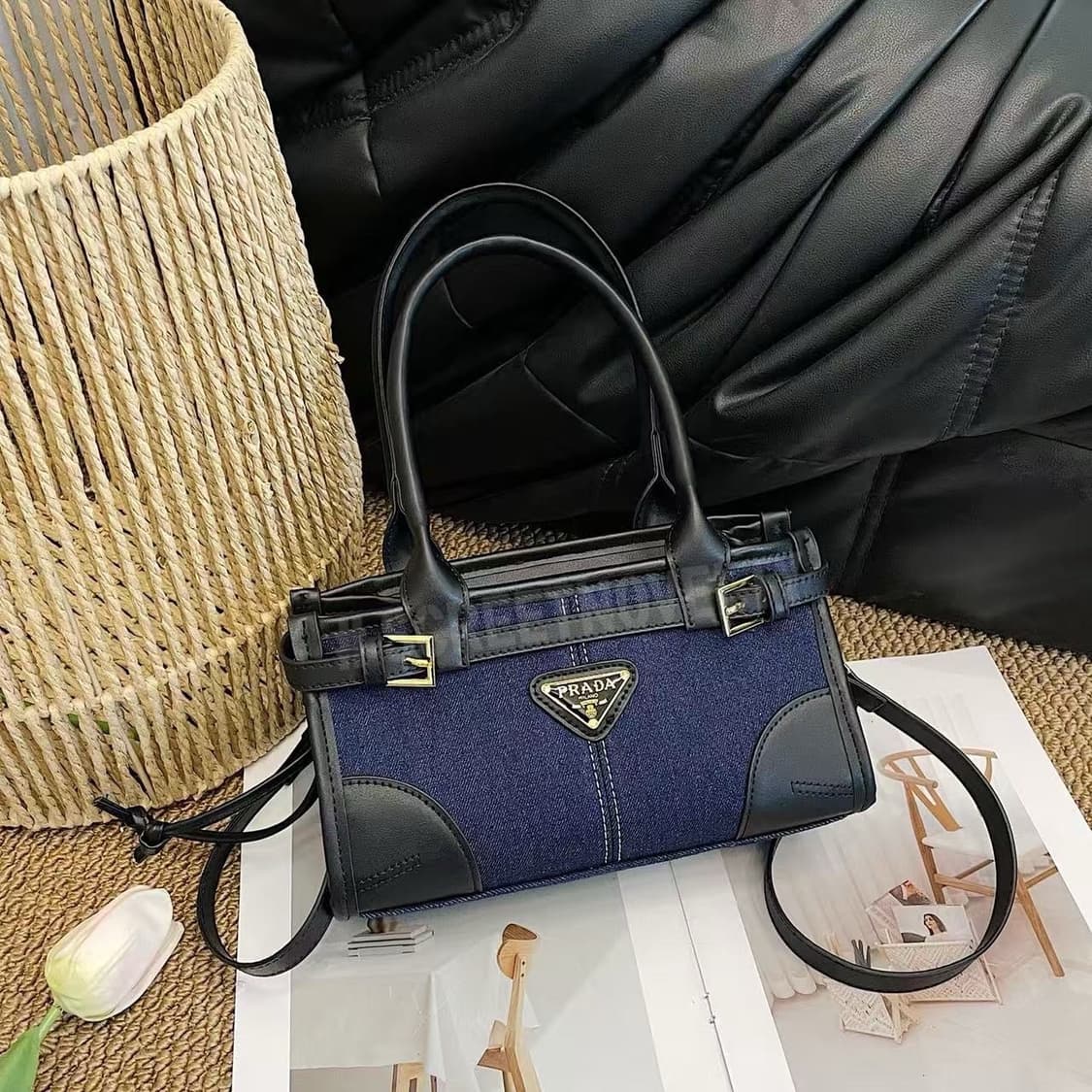 신상 프라다 보니 미니 데님백 크로스 숄더백 스몰 상품이미지2
