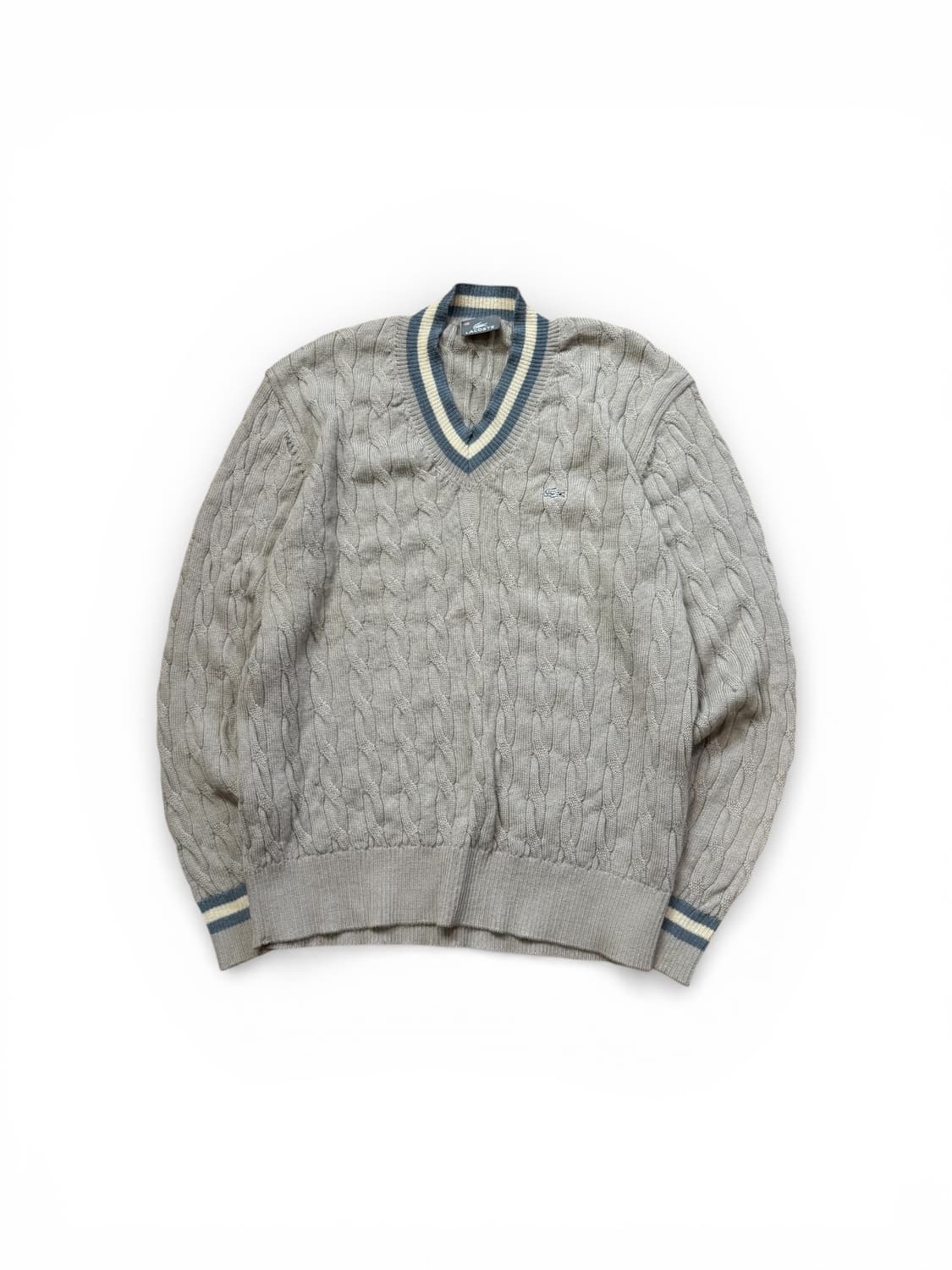 라코스테 베이비 알파카 케이블 브이넥 니트 상품이미지1