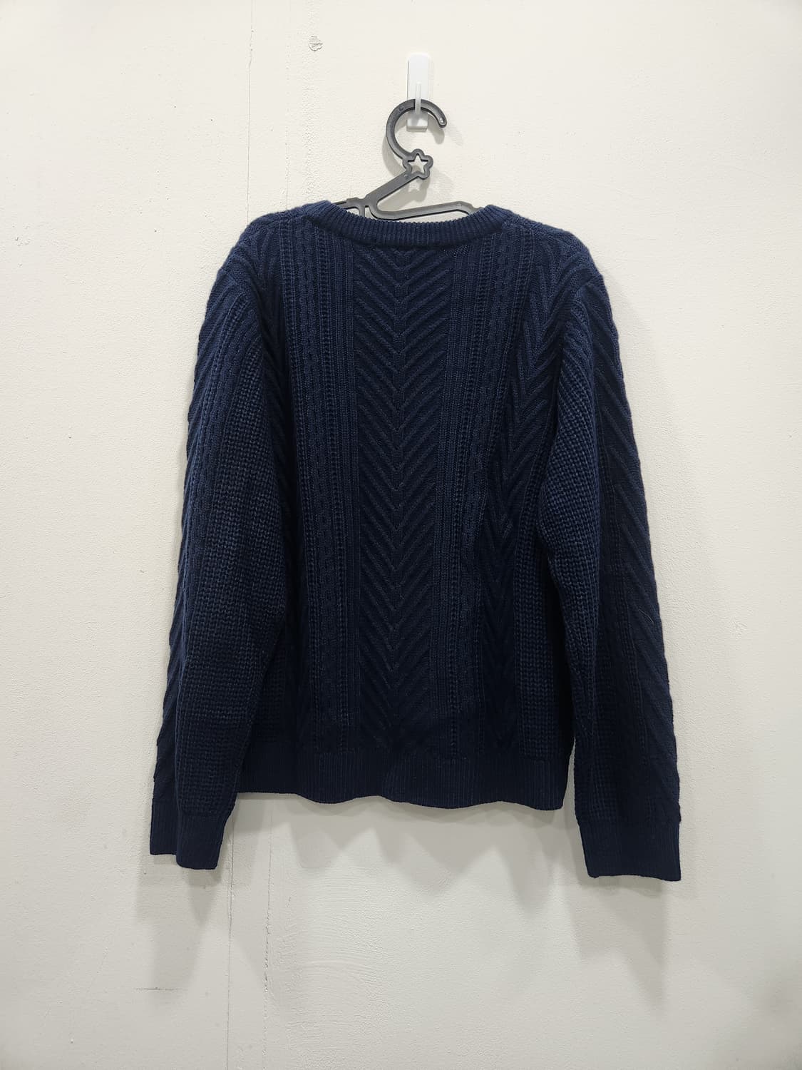 장 미셸 바스키아 네이비 케이블 니트 스웨터 남성 105사이즈 상품이미지4
