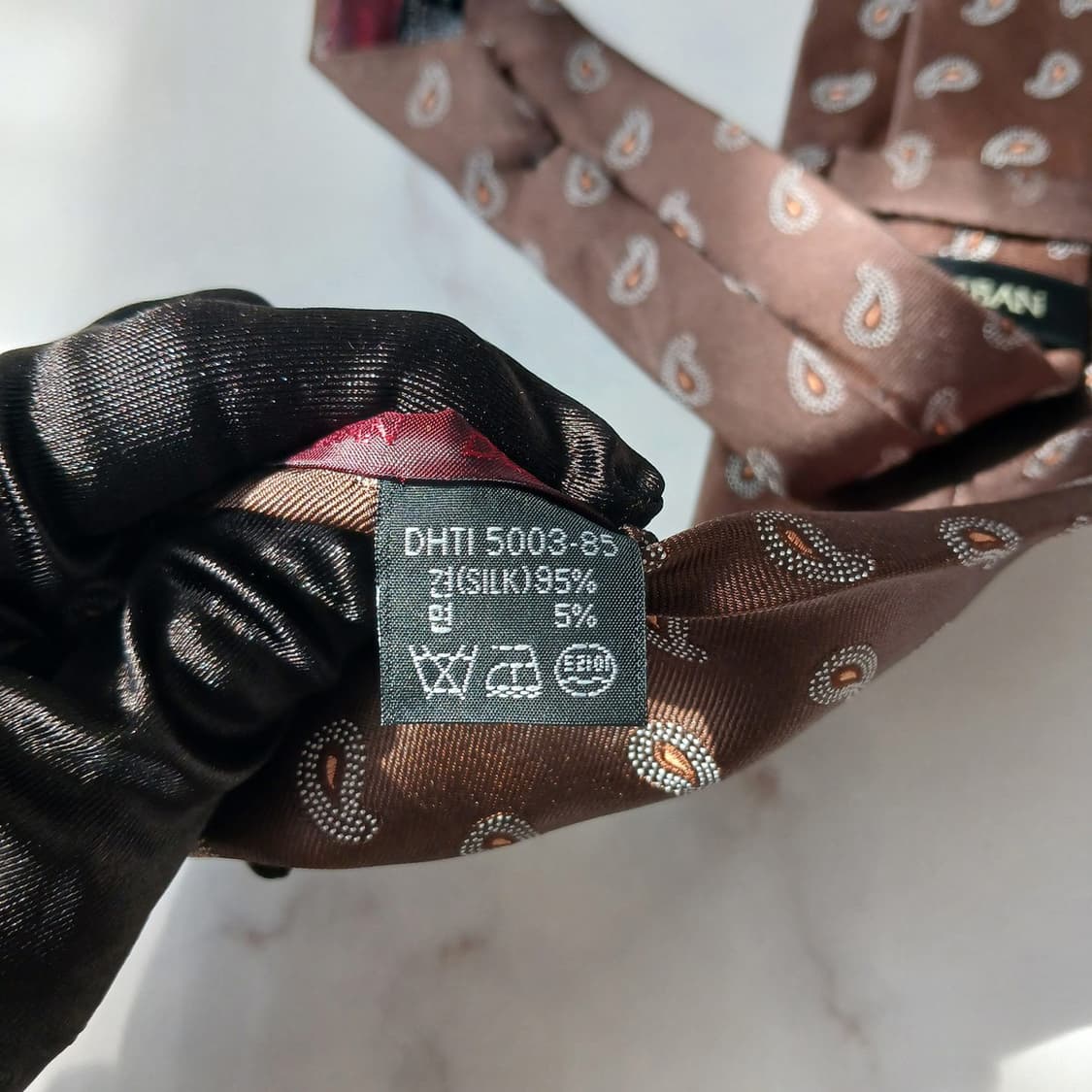 더반 브라운 자카드 페이즐리 넥타이 8.9cm A+등급 e837 상품이미지9