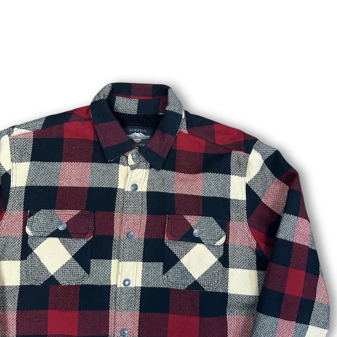 할리데이비슨 양털 체크 자켓 상품이미지2