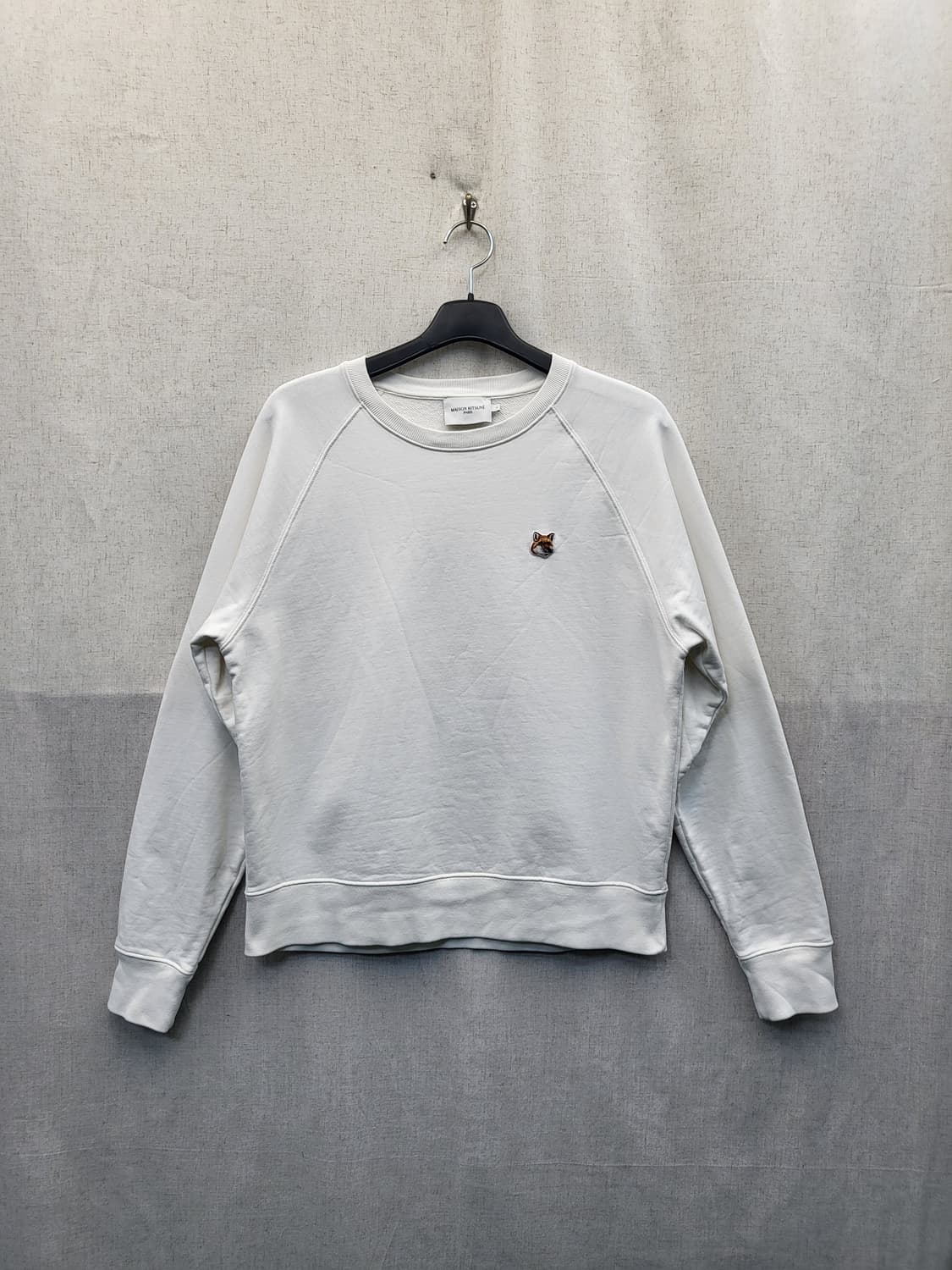 메종키츠네 폭스 패치 맨투맨 아이보리 상품이미지1