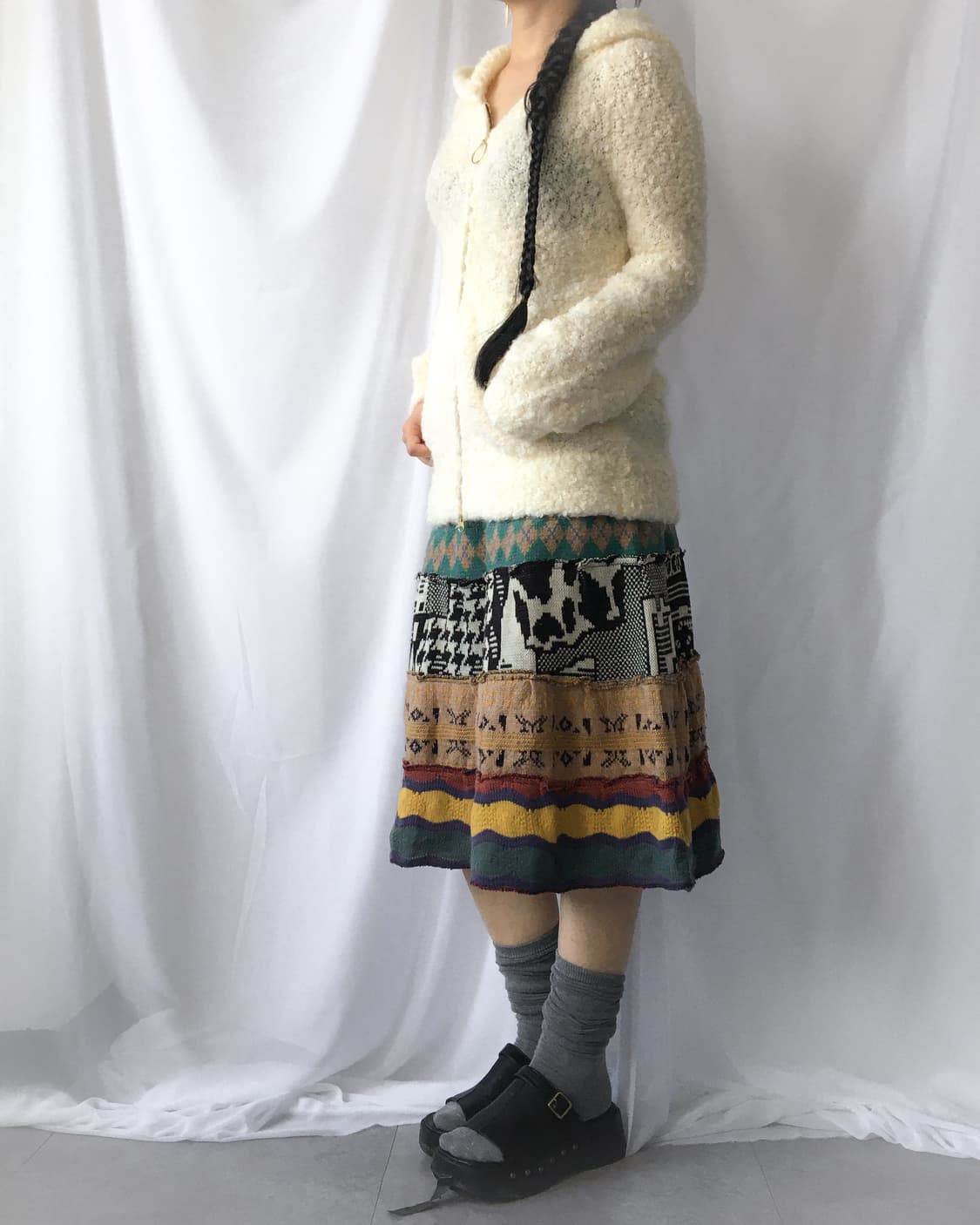 Fake lamb fur mood hood zip up 상품이미지5