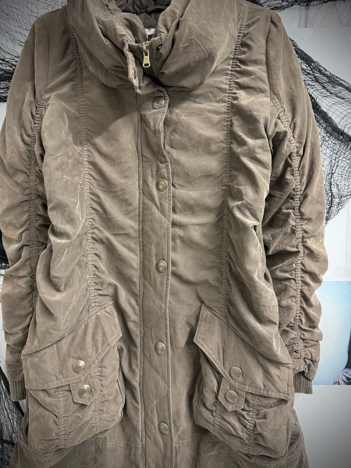 00s shirring detailed long jacket 상품이미지2