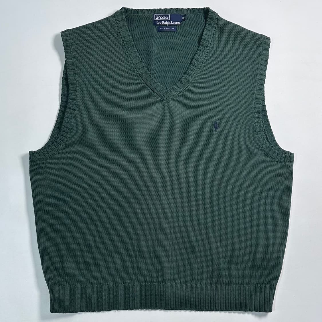 폴로 랄프로렌 그린 코튼 니트조끼    상품이미지1