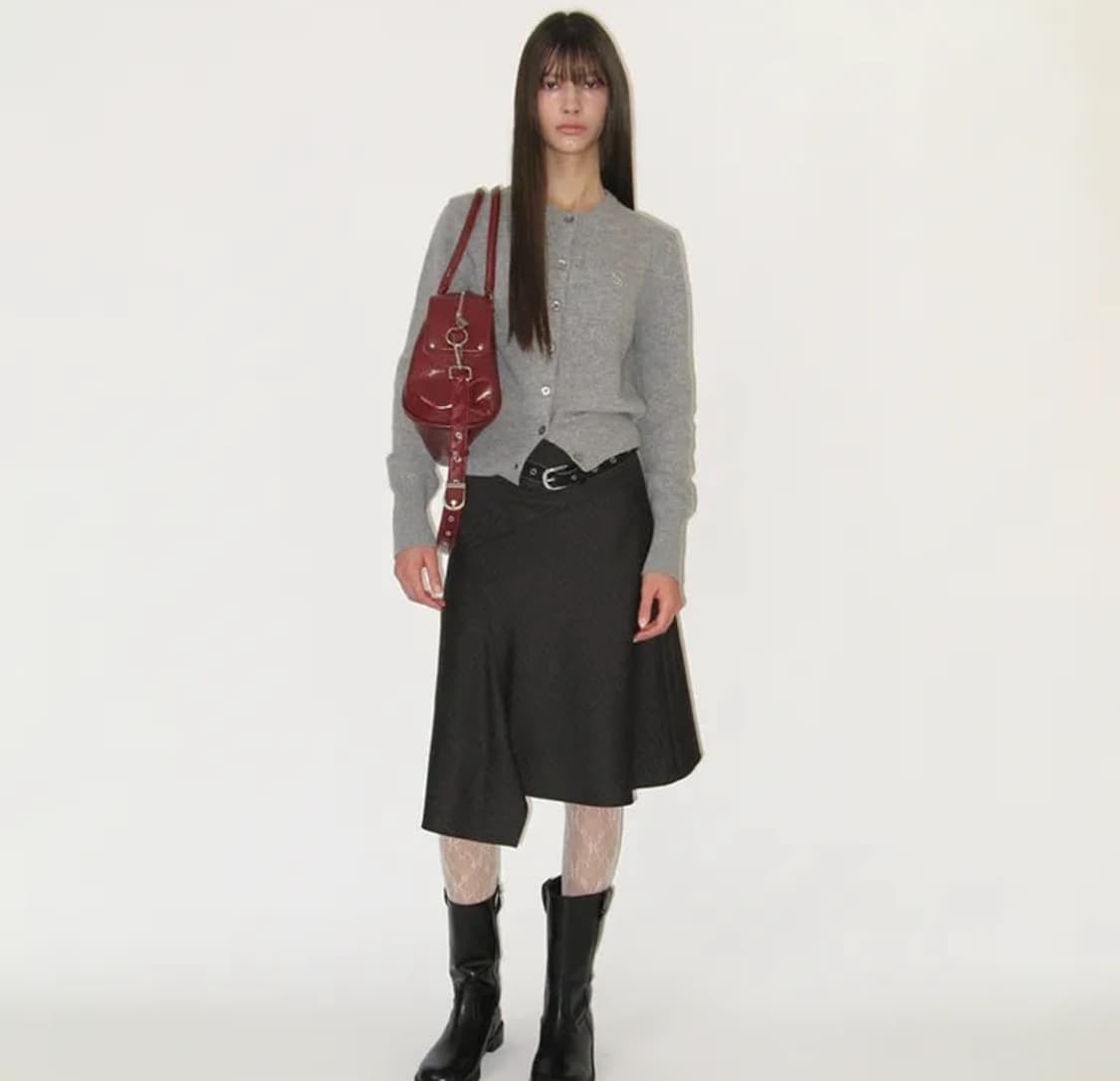 썬번프로젝트 asymmetric midi skirt 상품이미지1