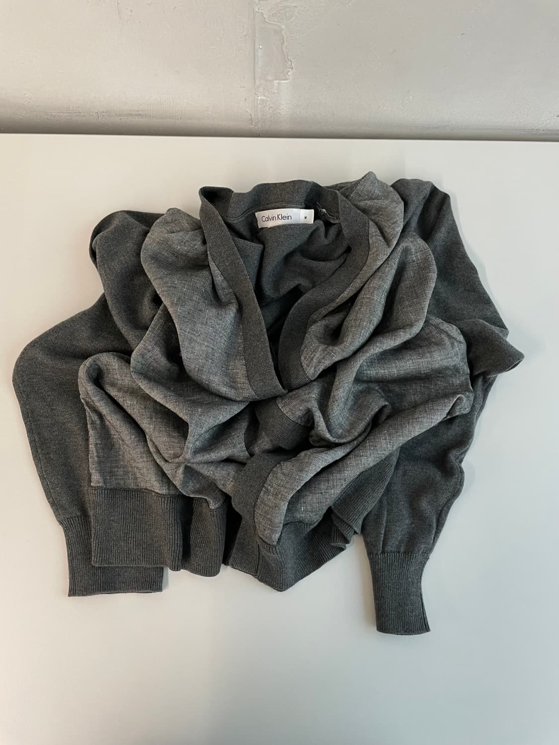 Calvin klein 린넨 코튼 믹스드 가디건 상품이미지1