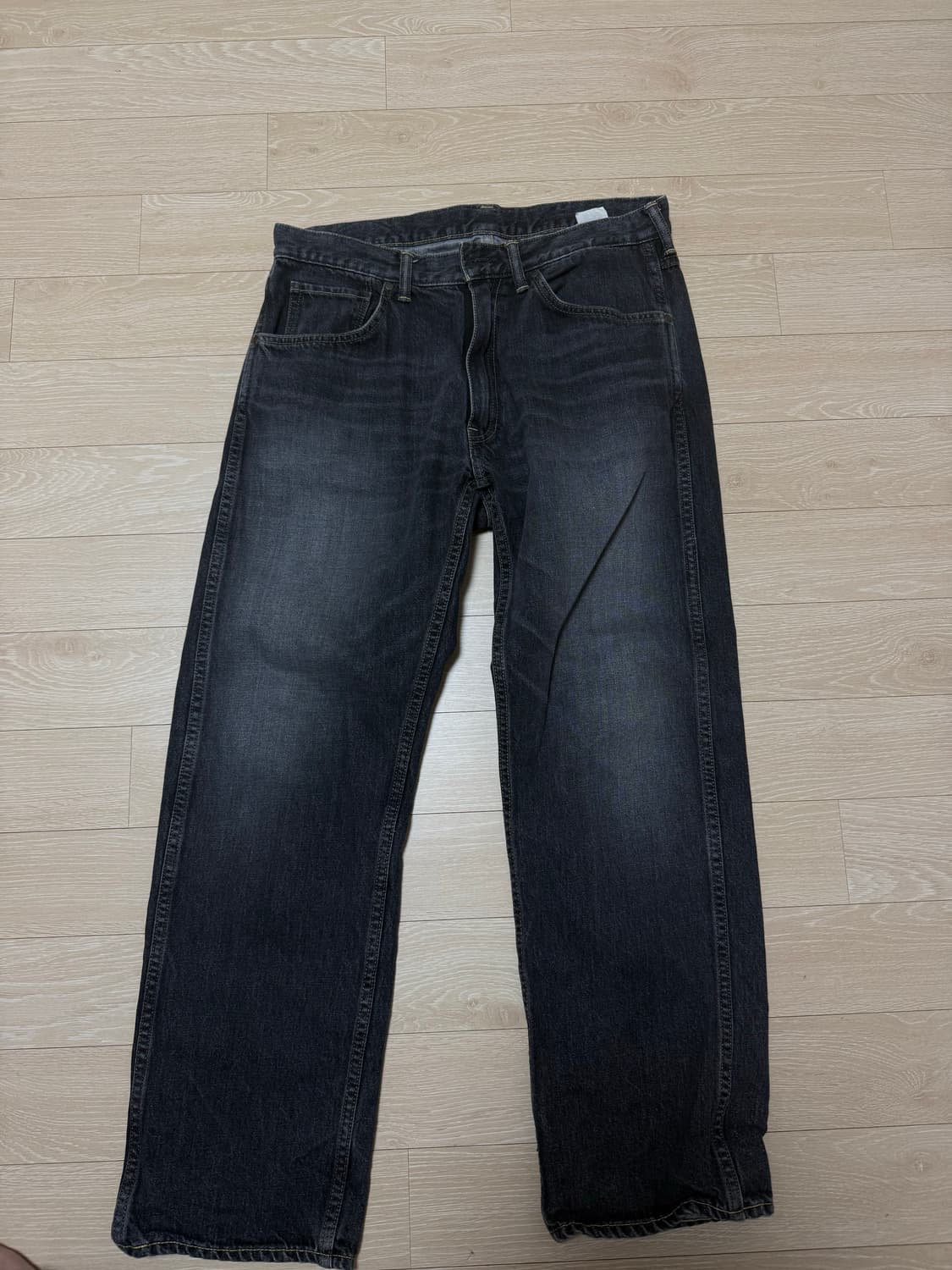 [L] 베이프 챔피언 데님 팬츠 블랙 상품이미지2