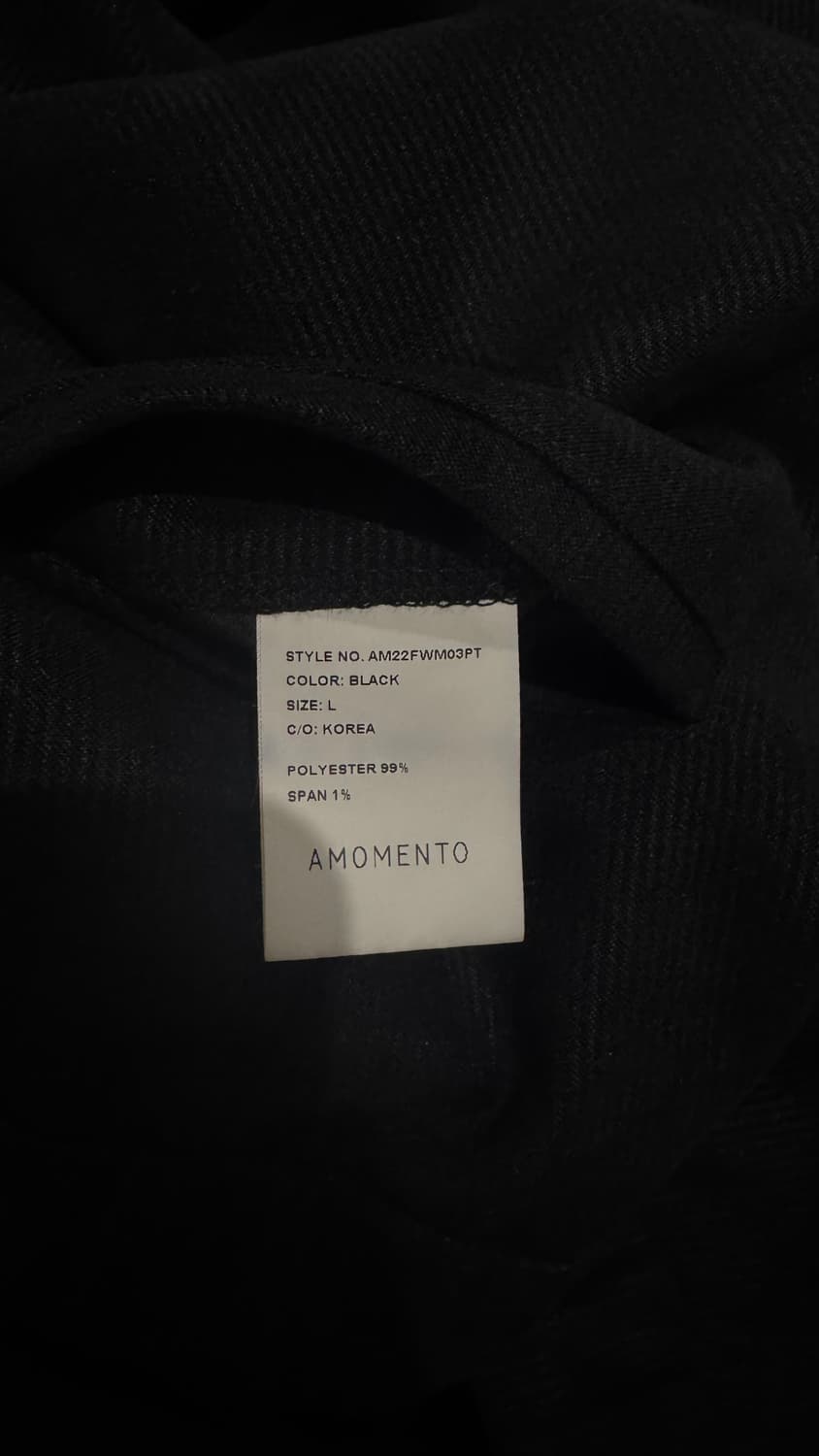 아모멘토 블랙 팬츠 L 상품이미지3
