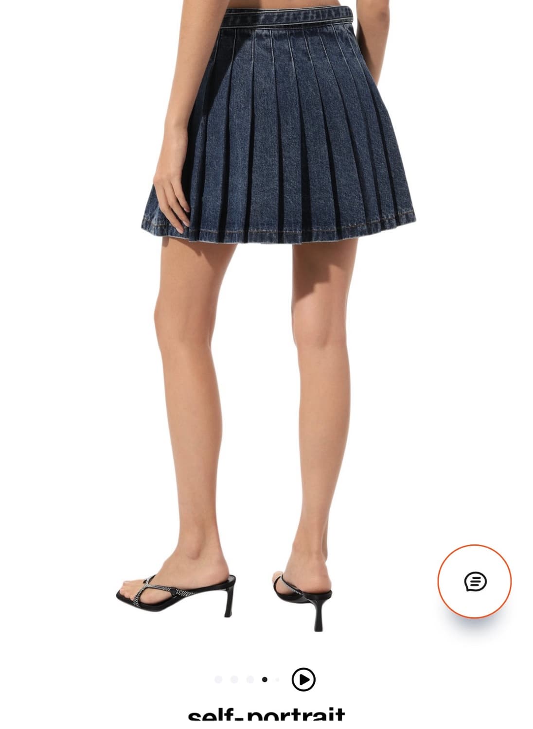 셀프포트레이트 데님 플리츠 미니스커트 US4 새상품  상품이미지3