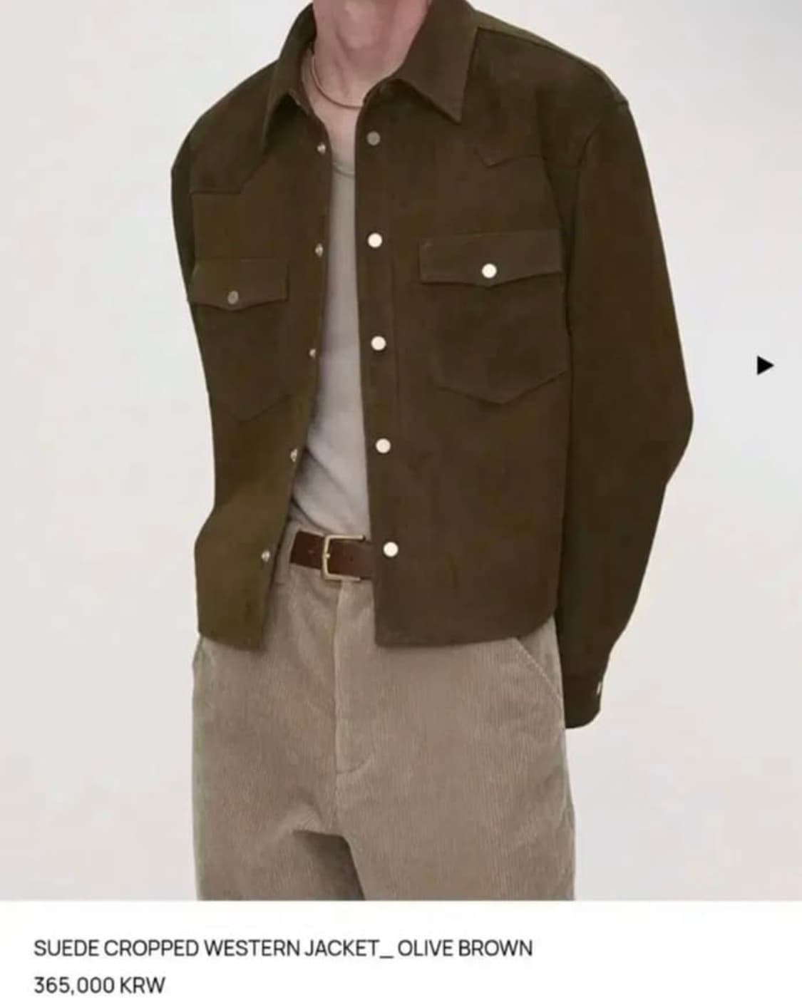 토니웩 크롭 스웨이드 자켓L (셔켓) 상품이미지1