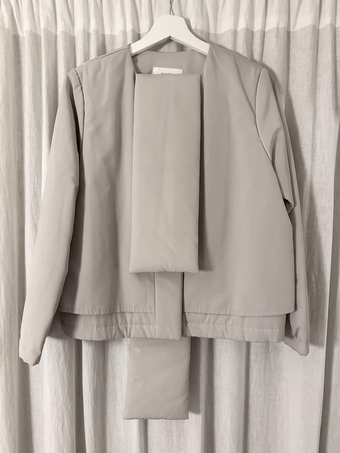 유노이아 padding jacket cream gray 상품이미지2
