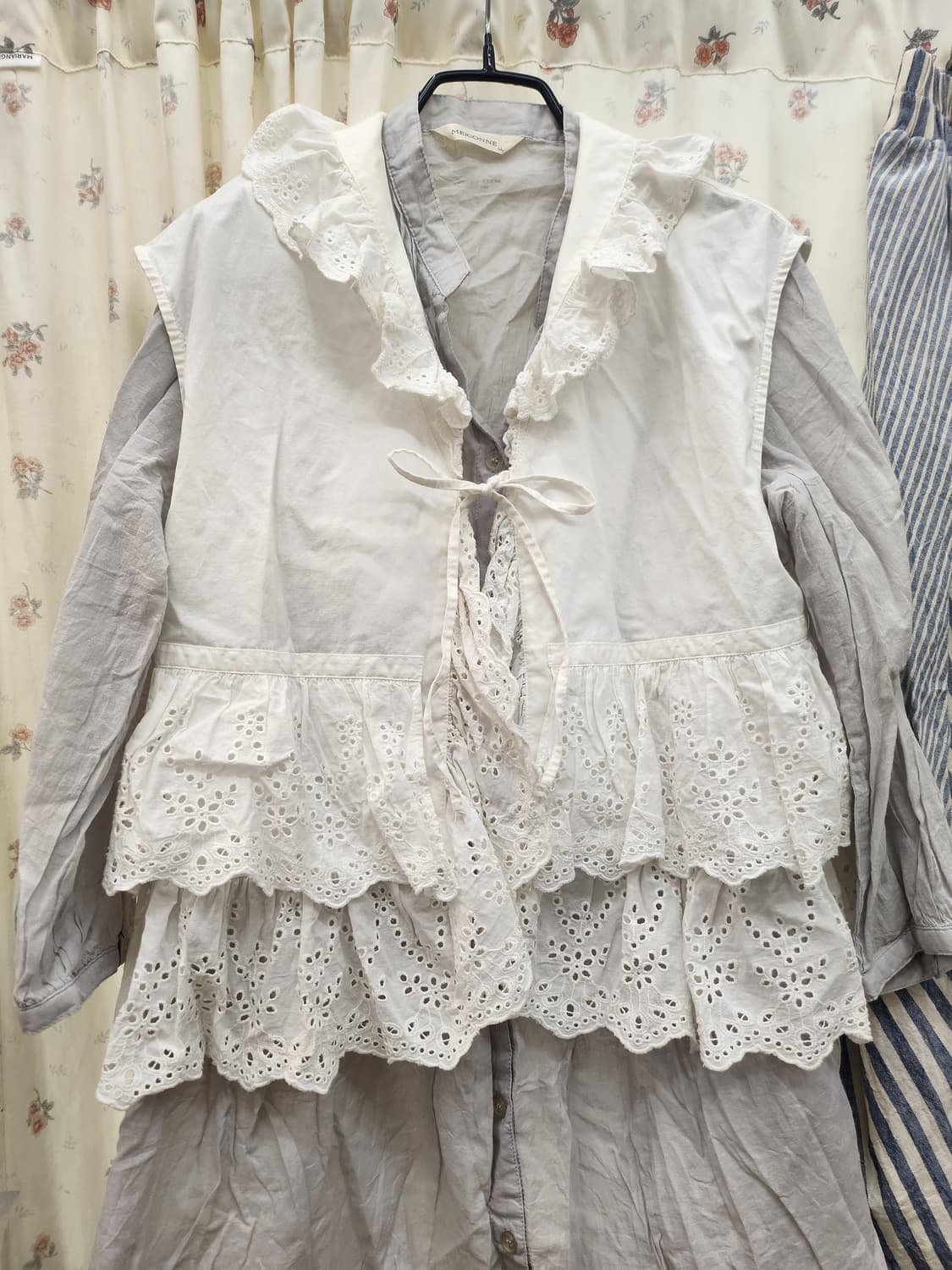 (지구샵)  레이스베스트 3종코디세트 치마벌룬! 상품이미지2