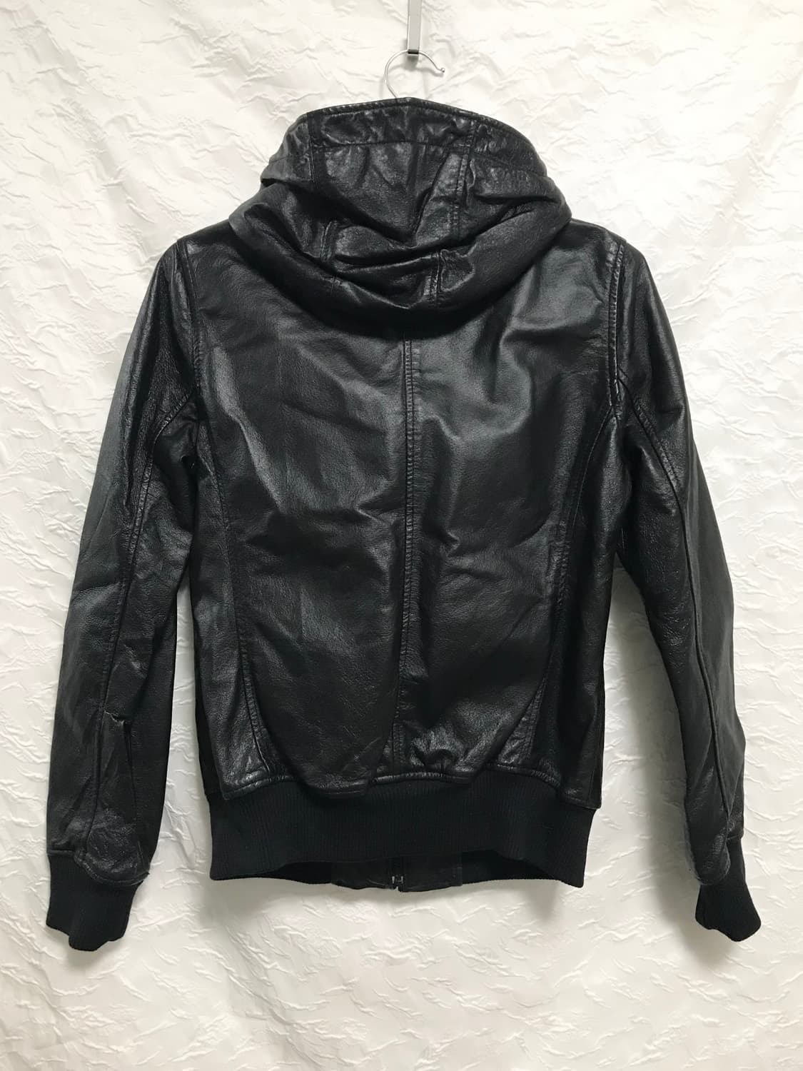 택포•빈티지 히스테릭글래머 돈피 리얼 레더 후드 봄버 자켓 상품이미지4