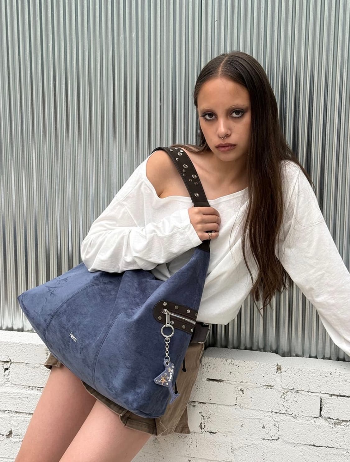 히에타 carrie bag 캐리백 블루 상품이미지2