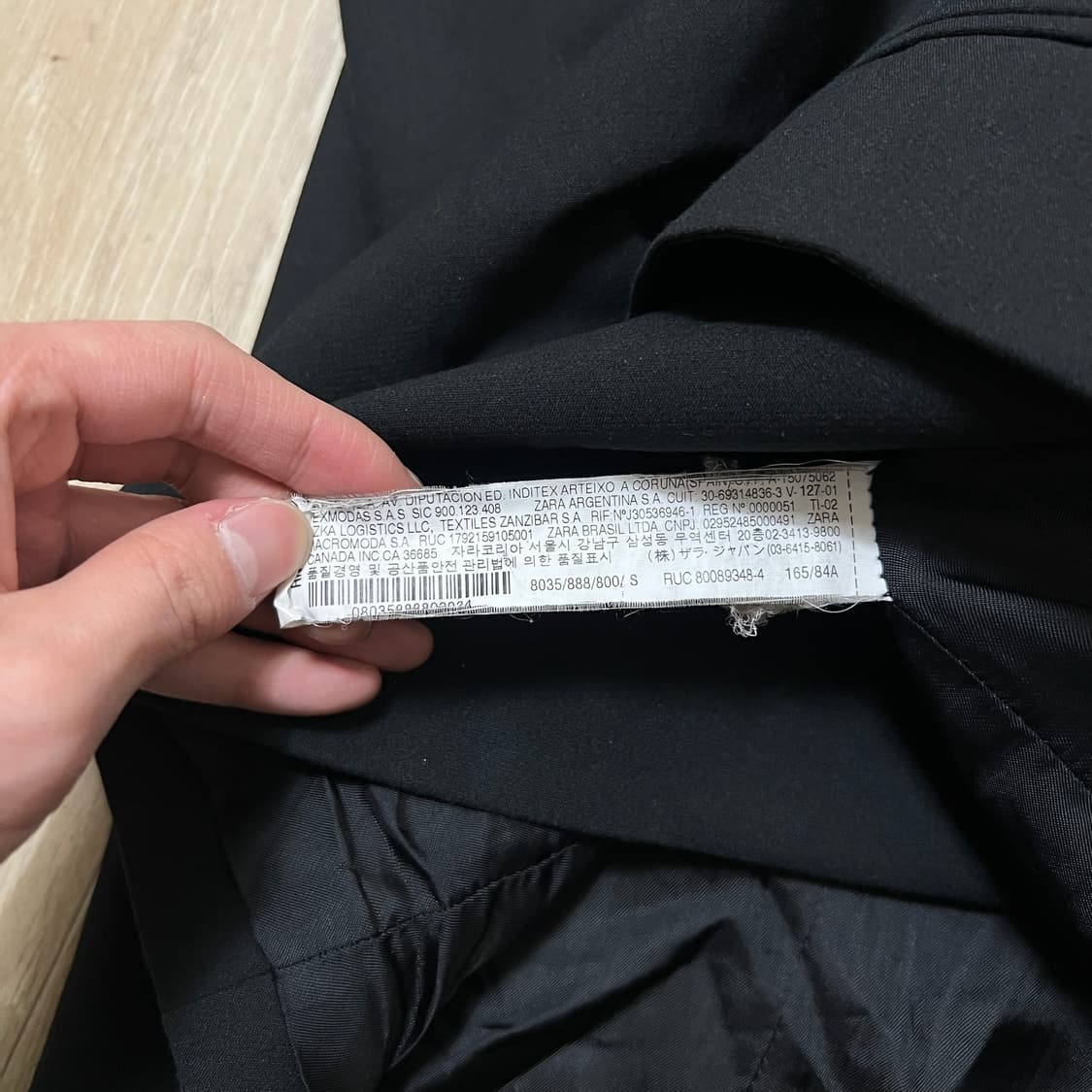 자라 남성 스탠다드 더블 블레이저 자켓 S/90  상품이미지5