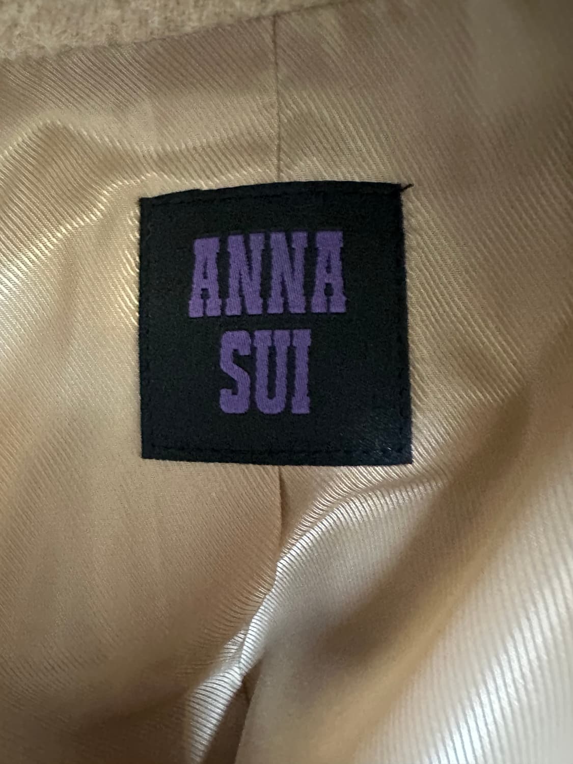 안나수이 베이지색 울 밍크 코트 상품이미지9