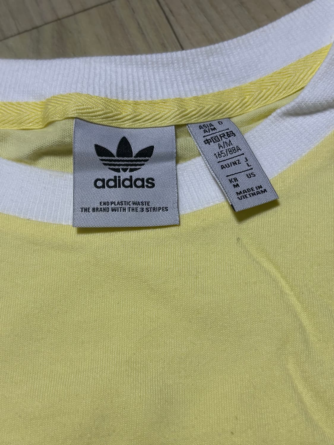 아디다스 3S티 - 옐로우 m사이즈 상품이미지3