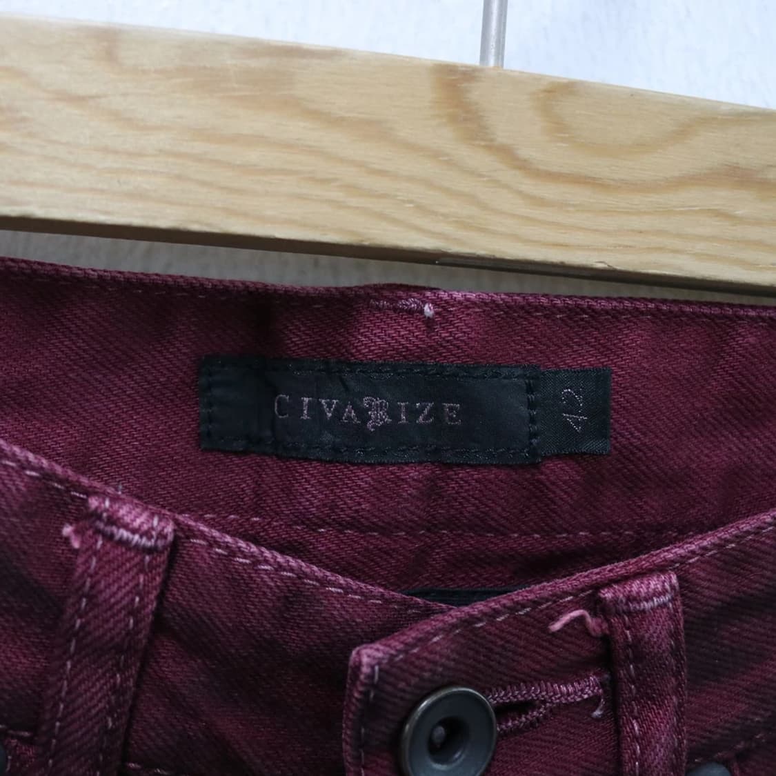 시바라이즈 워시드 버건디팬츠 60736 상품이미지10