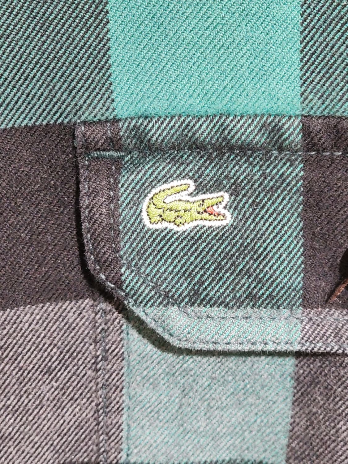 (M) 라코스테 남방 체크 셔츠 포켓 로고 캐주얼  상품이미지4