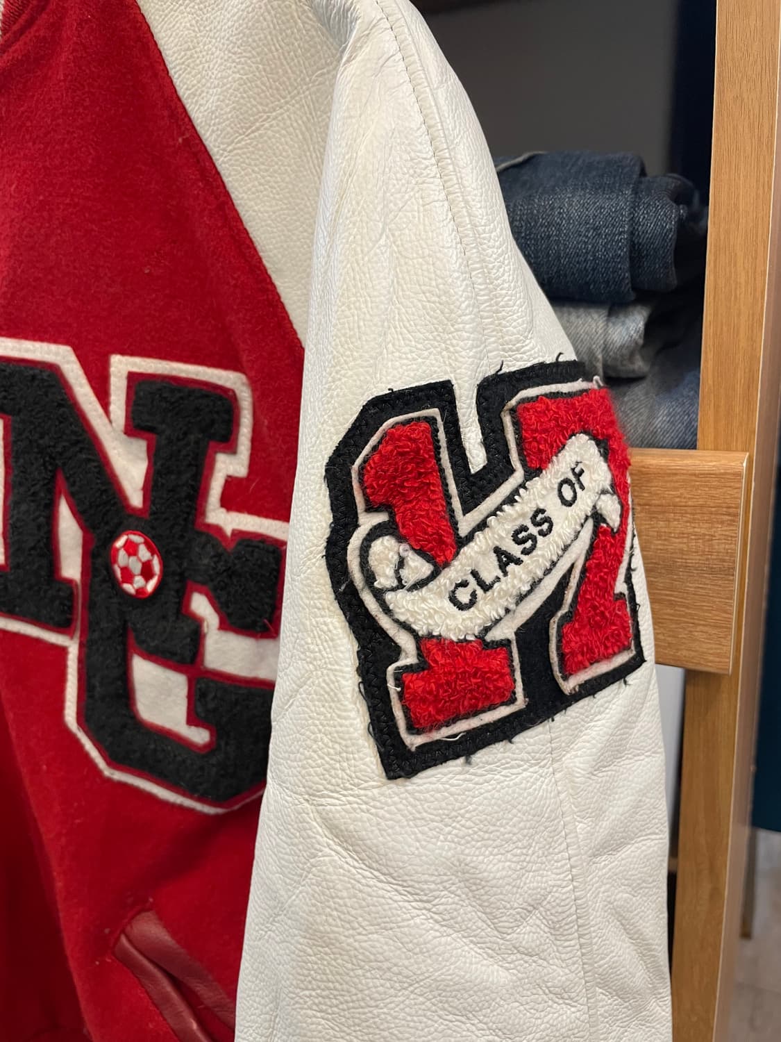 USA 빈티지 레더 바시티 자켓 B54 상품이미지4