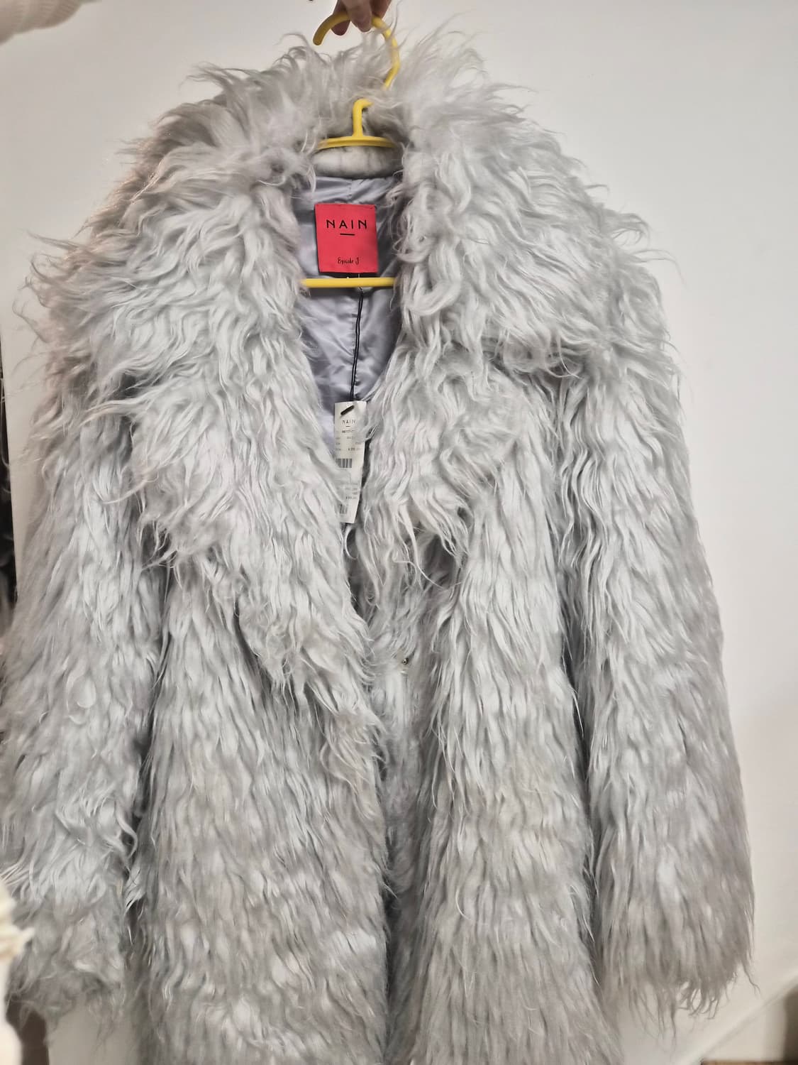 Nain 나인 그레이 퍼 코트 새상품 상품이미지1