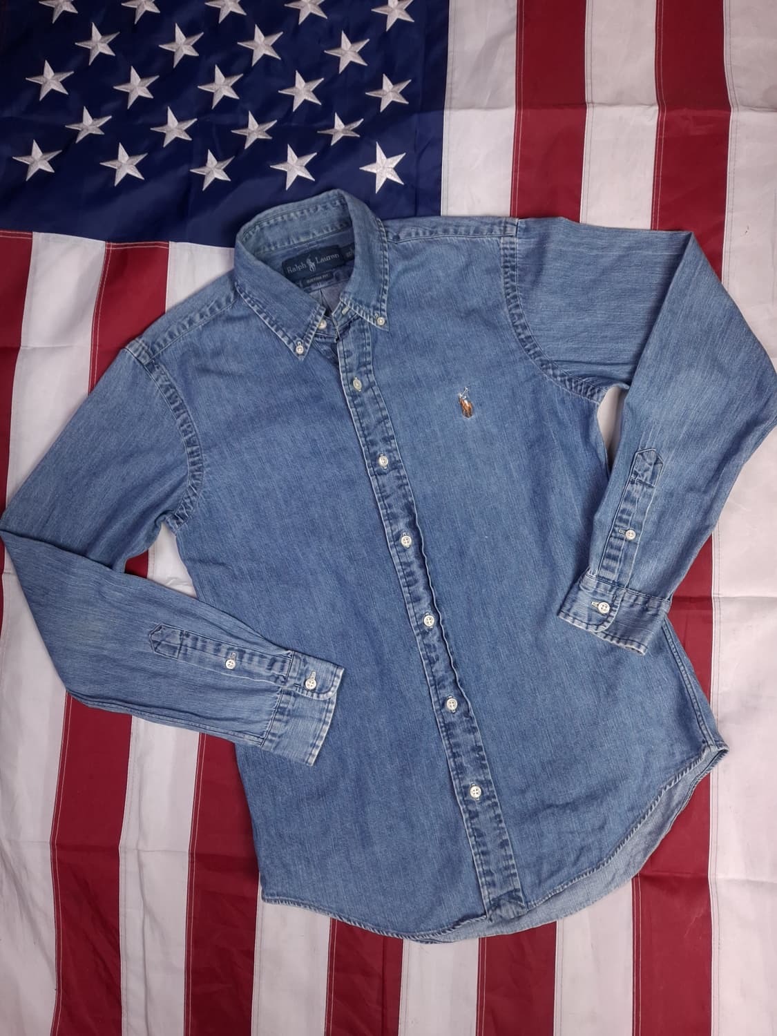 오리지날 랄프로렌폴로 멀티포니 커스텀핏 데님 셔츠 상품이미지1