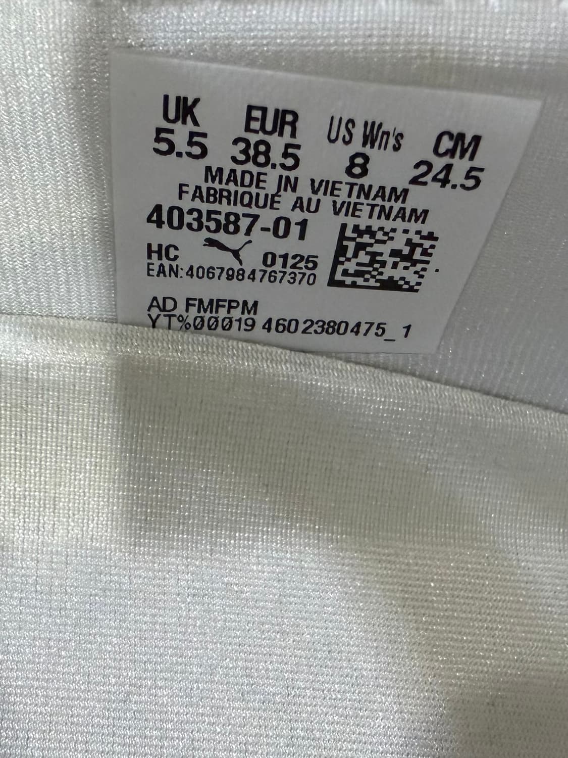 푸마 스피드캣 발렛 245 화이트 레더 새상품 상품이미지5