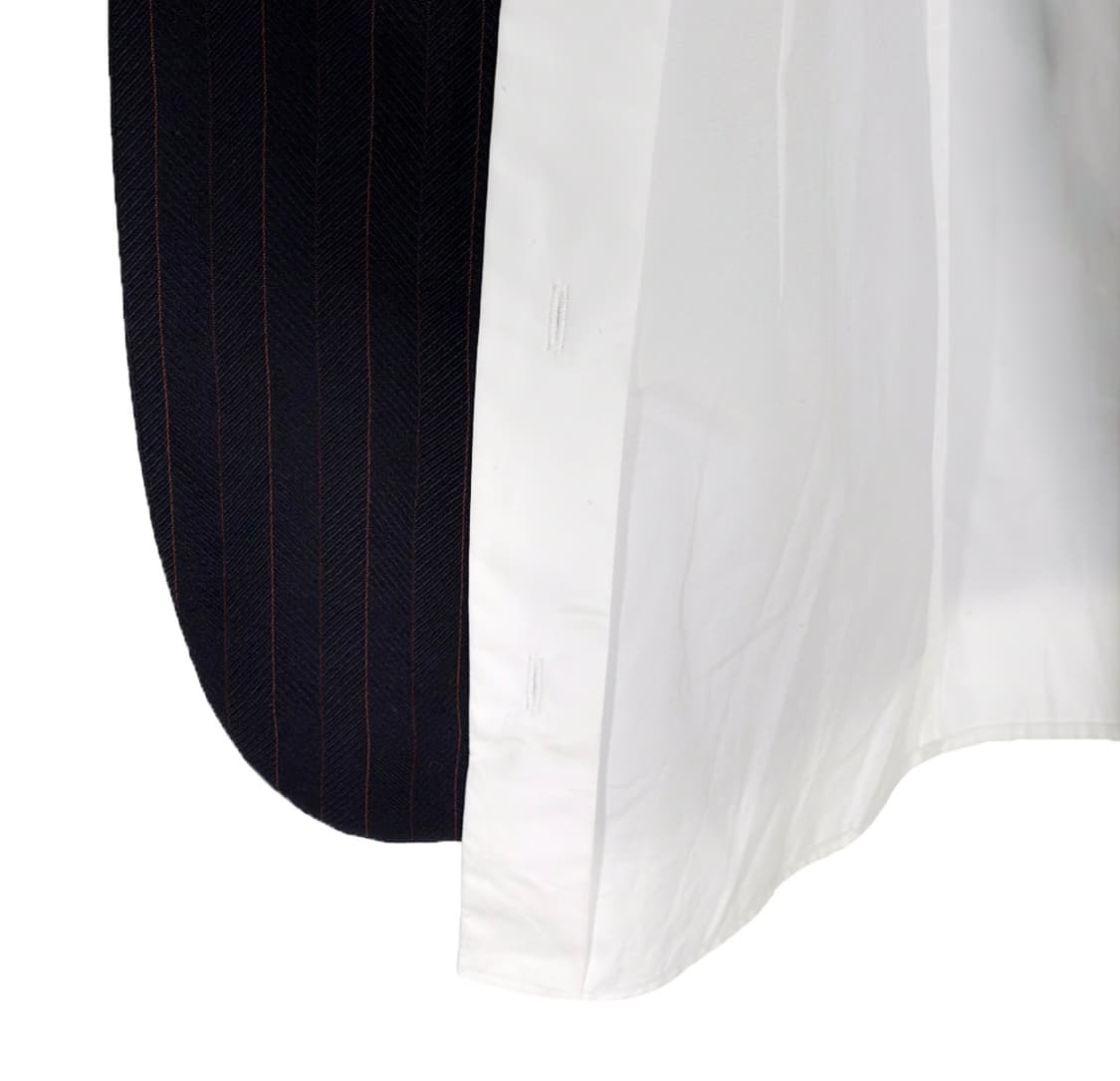 [36] 미우미우 자수 로고 싱글 스트라이프 레이어드 셔츠 블레이저 자켓 상품이미지6