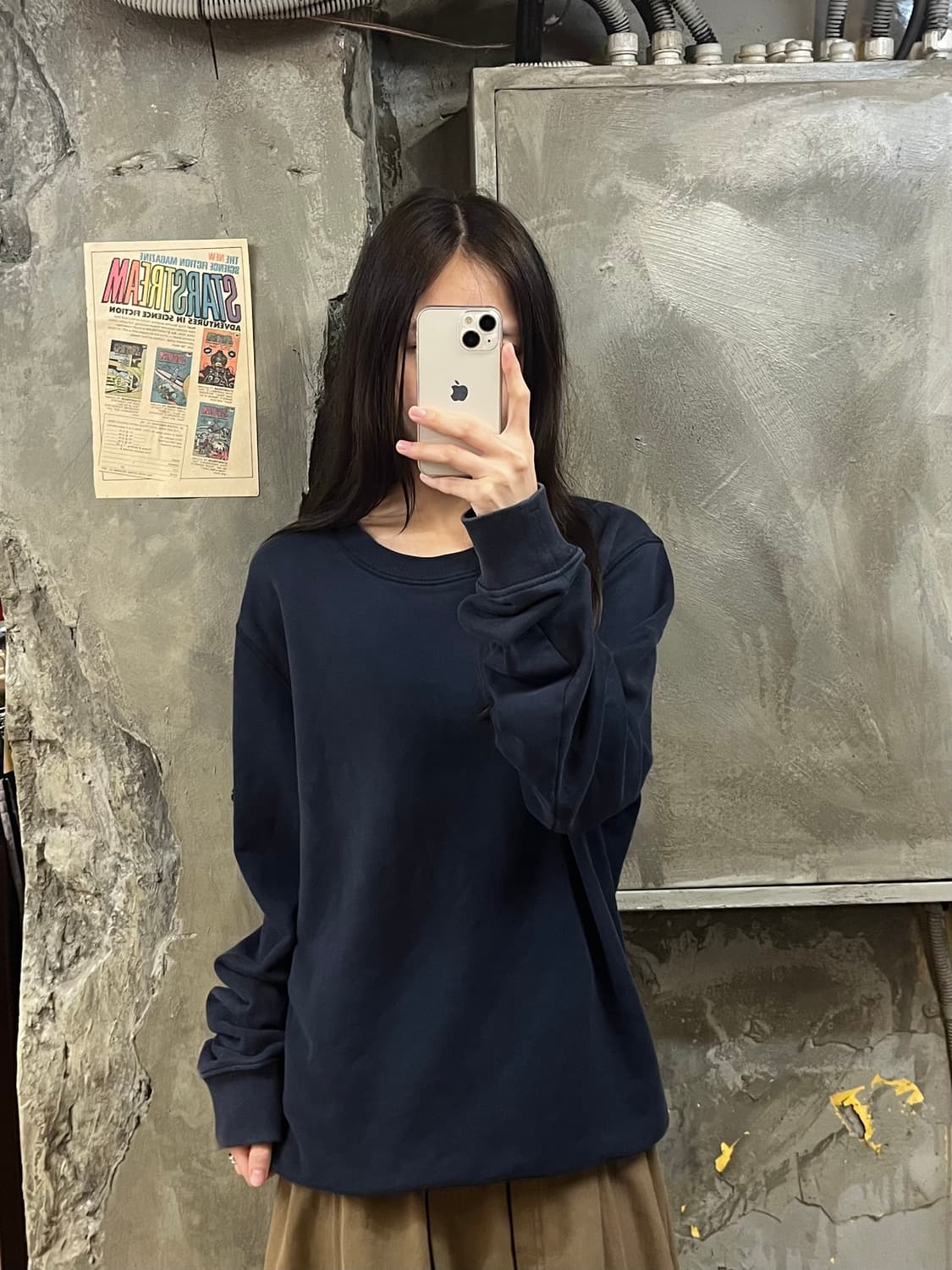 스톤 아일랜드 맨투맨 네이비 L #csz389 상품이미지2