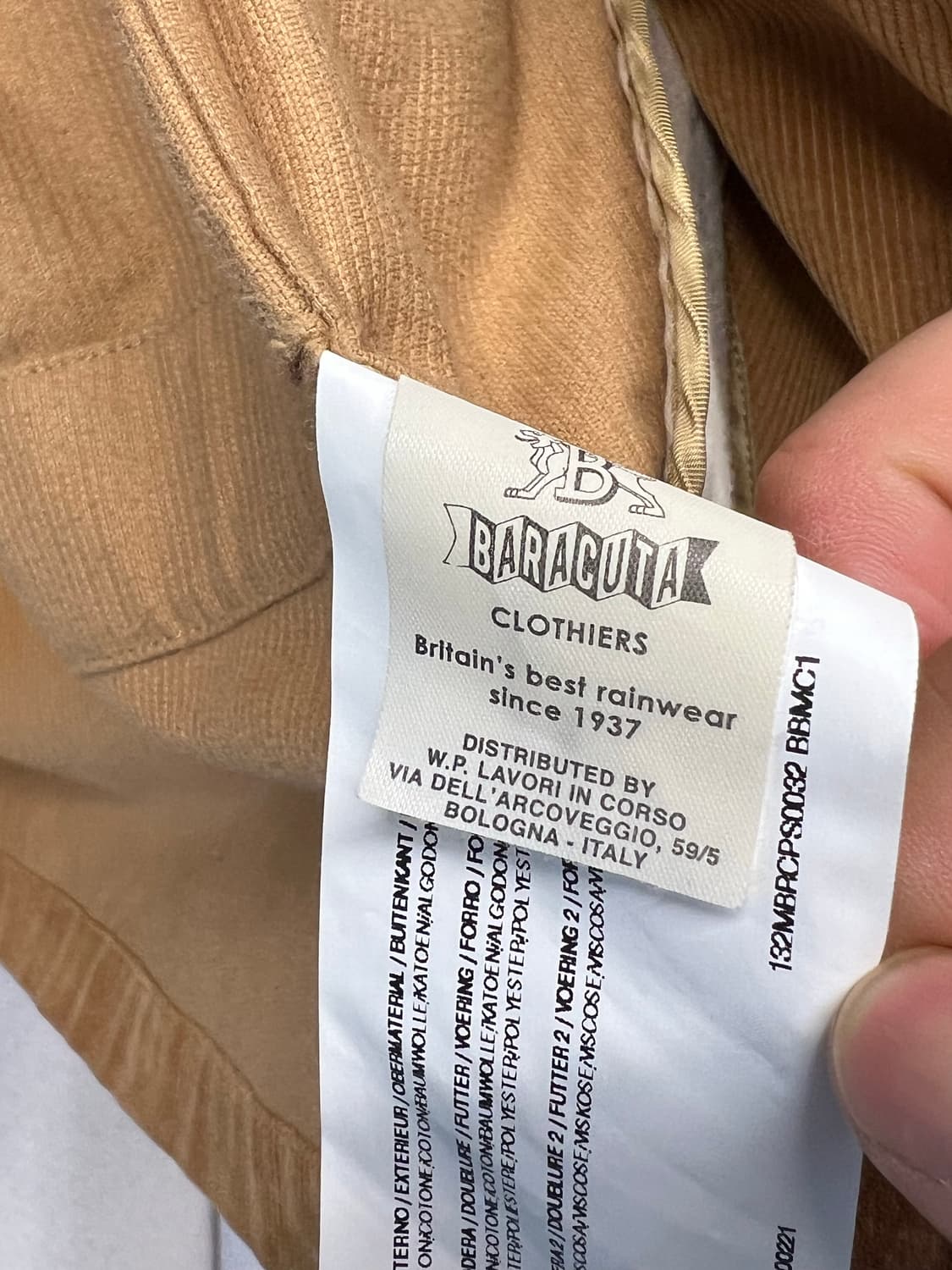 바라쿠타 코듀로이 g9 자켓 상품이미지5