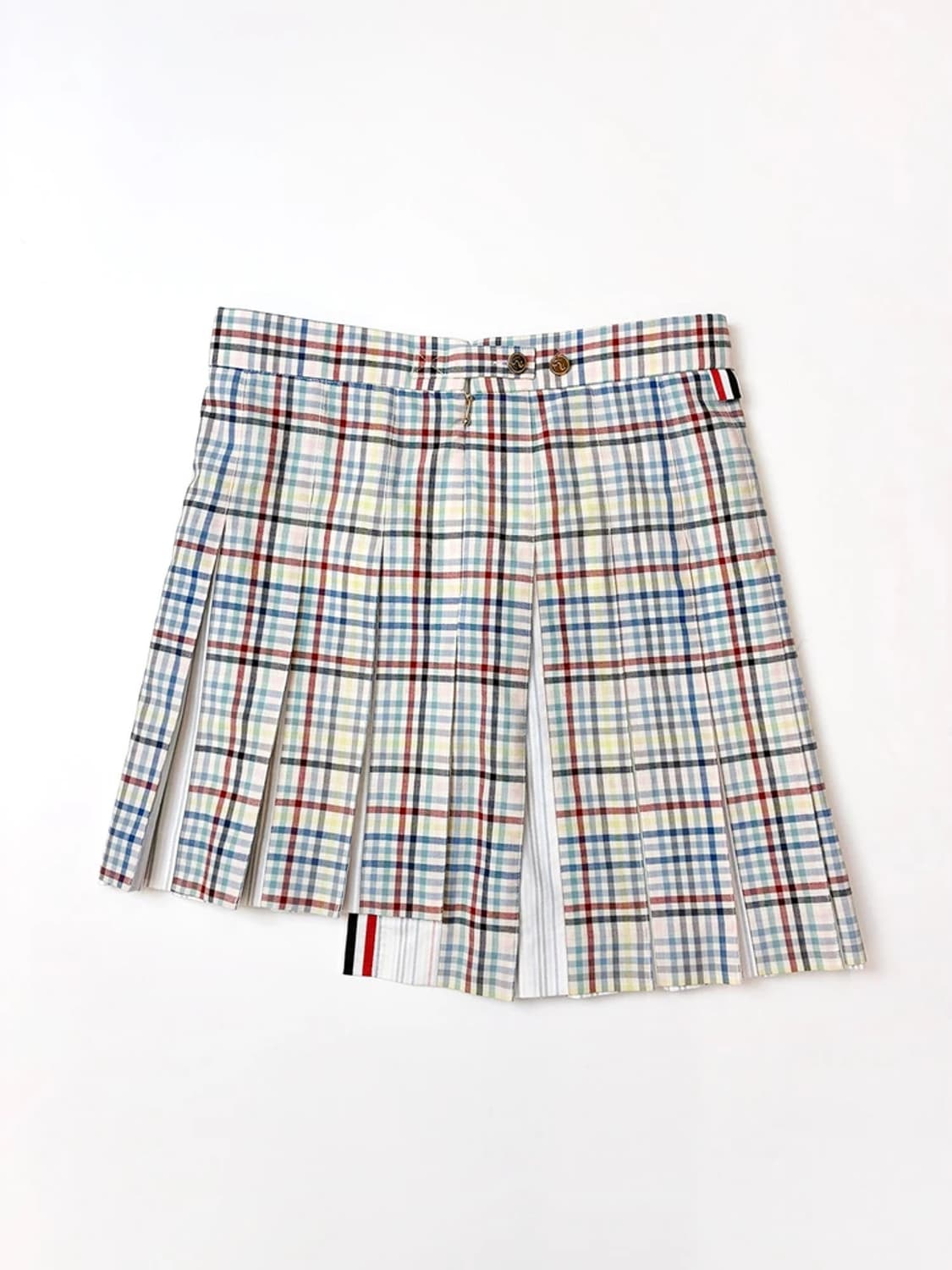 톰브라운 23ss 체크 프레이드 주름 미디 스커트 PN5681 상품이미지1