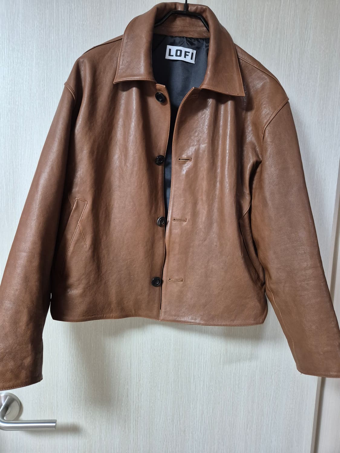 로파이 LOFI  레더 자켓 버튼업 램 양가죽 자켓 ( 브라운) 라지 상품이미지4