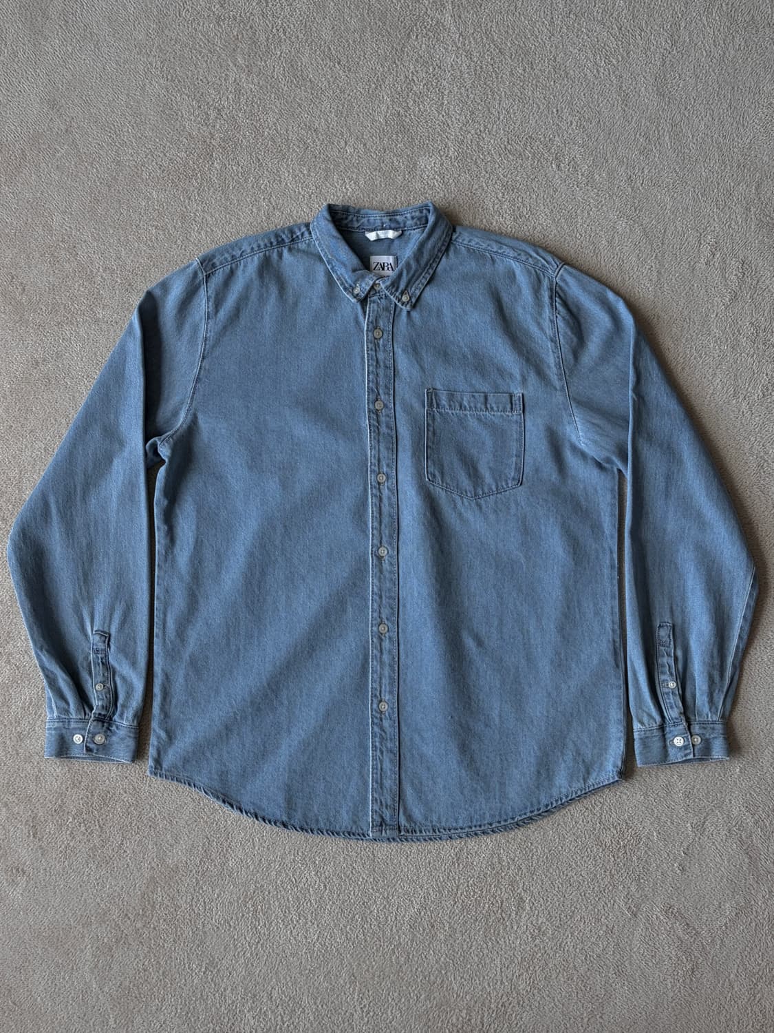 자라 데님 버튼다운 셔츠 상품이미지2
