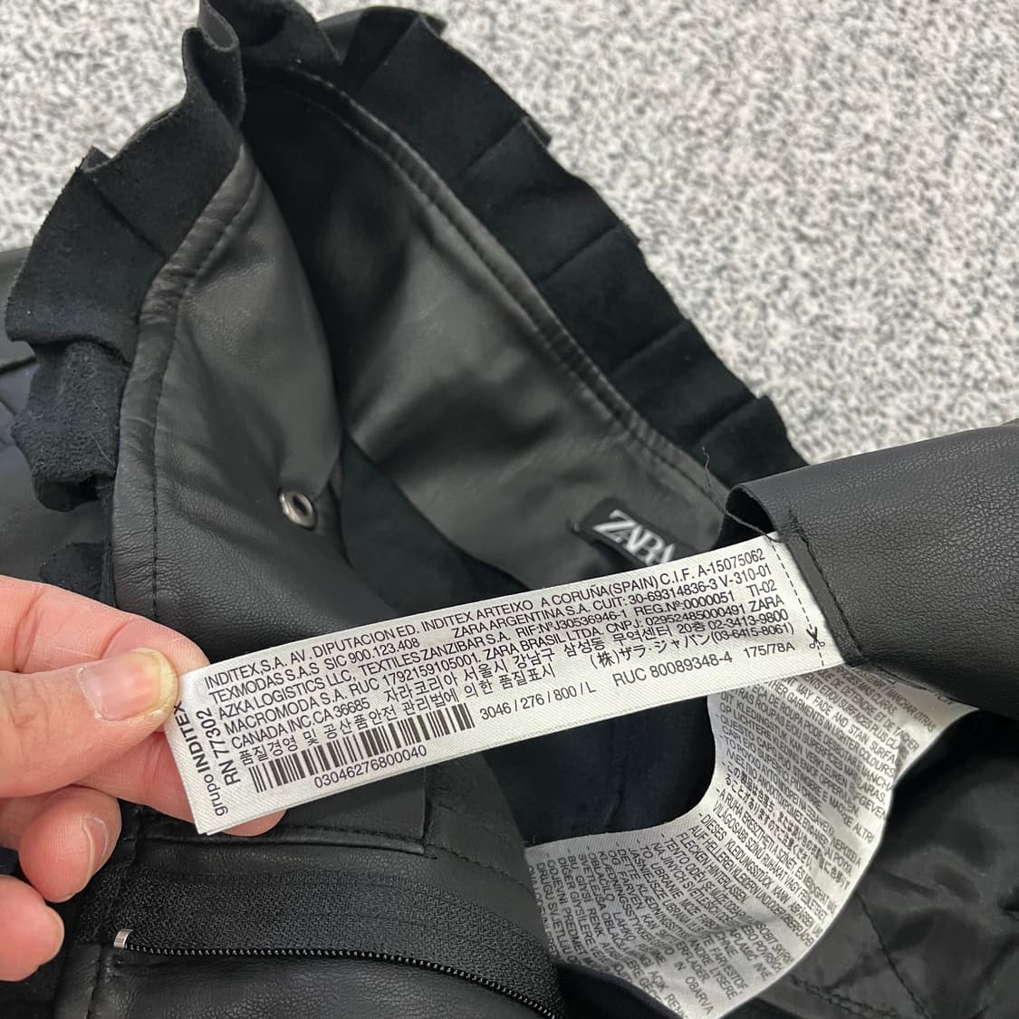 EUR L 자라 여성 레더 스커트 0129H2 상품이미지4