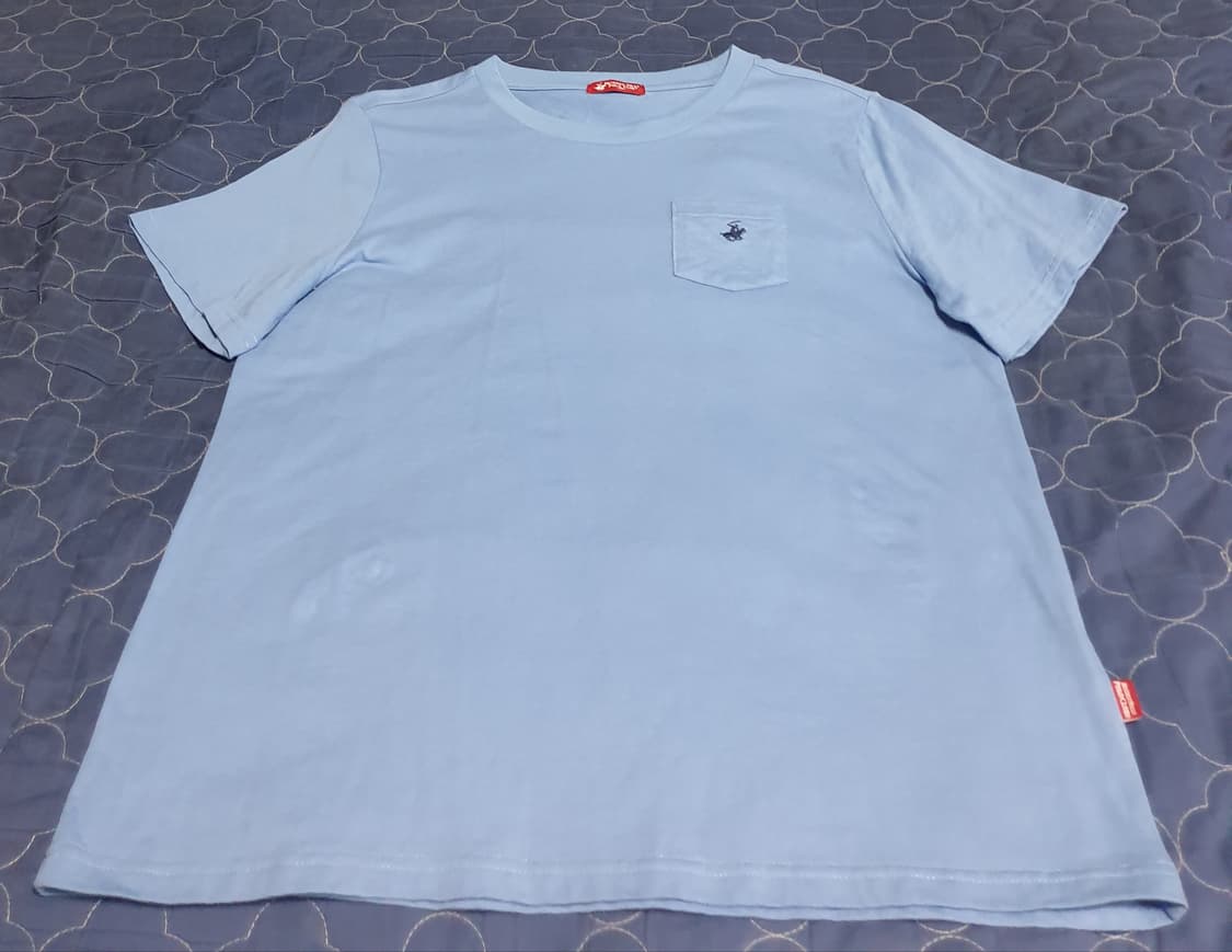 (25ss) 버벌리힐스폴로클럽 우먼 쿨코튼 포켓 반팔티 블루 상품이미지1