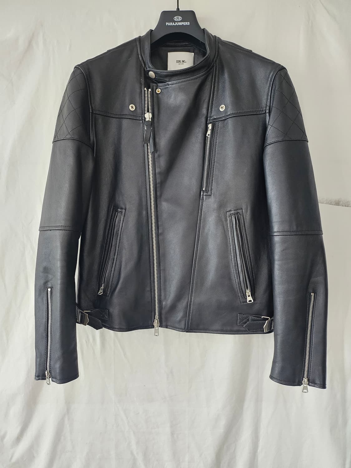 SSRL 블랙 양가죽 라이더 자켓 L 상품이미지1