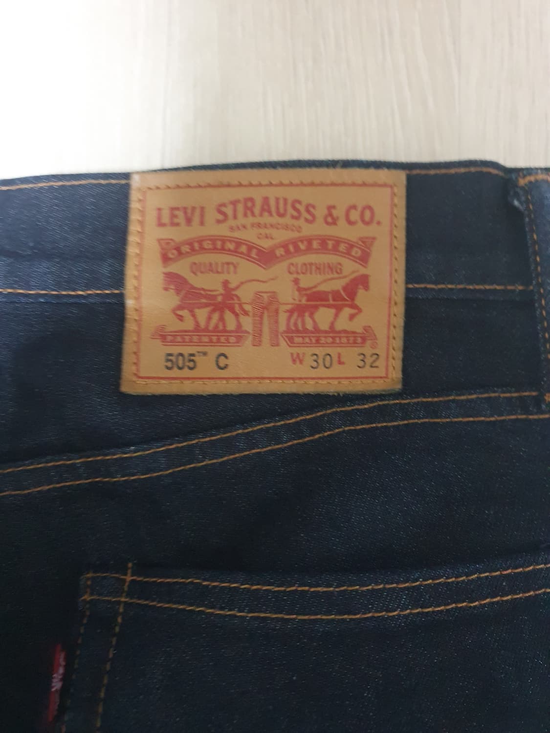 리바이스 505c 셀비지 진청 상품이미지2