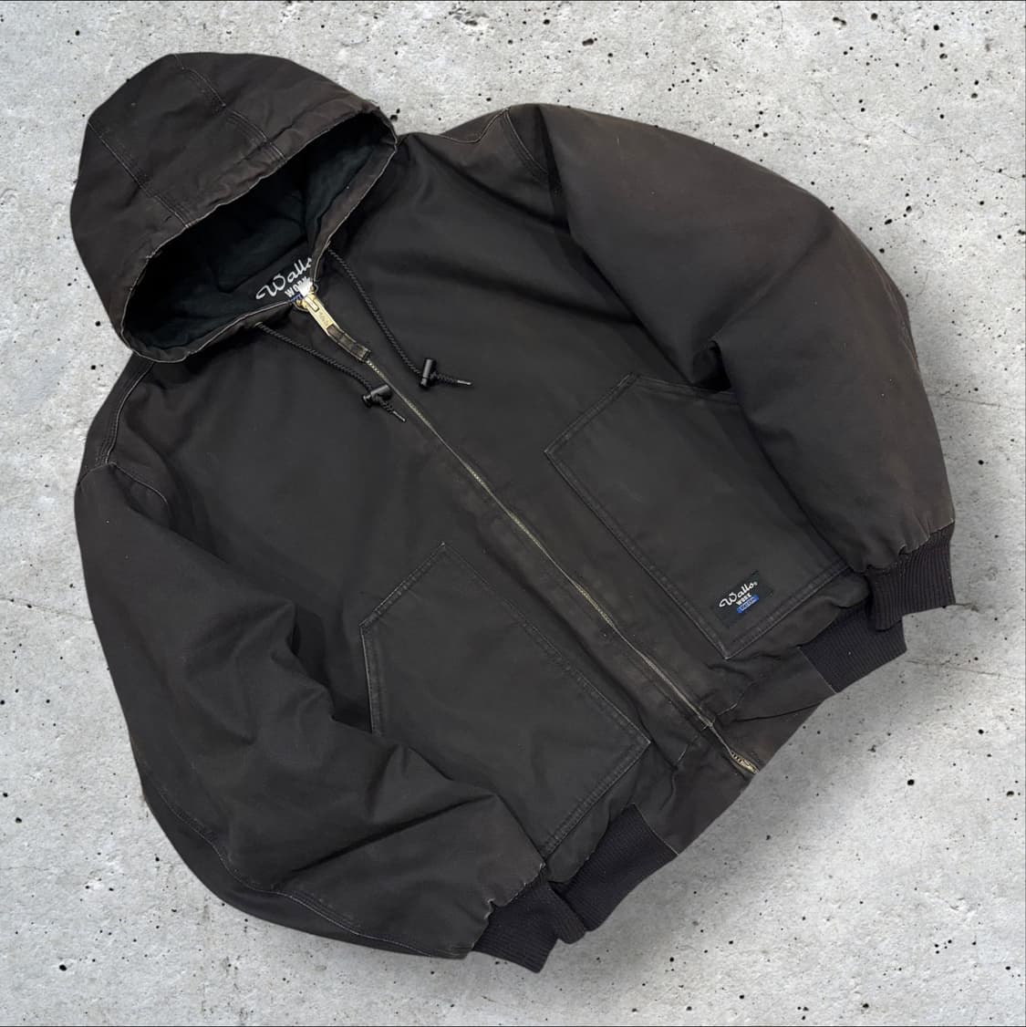 [L] Wallo 레귤러핏 후드 워크 자켓 블랙 B649 상품이미지1