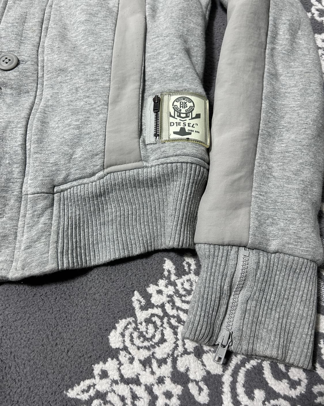 00’s 디젤 라인 지퍼 퍼 후드집업 상품이미지3