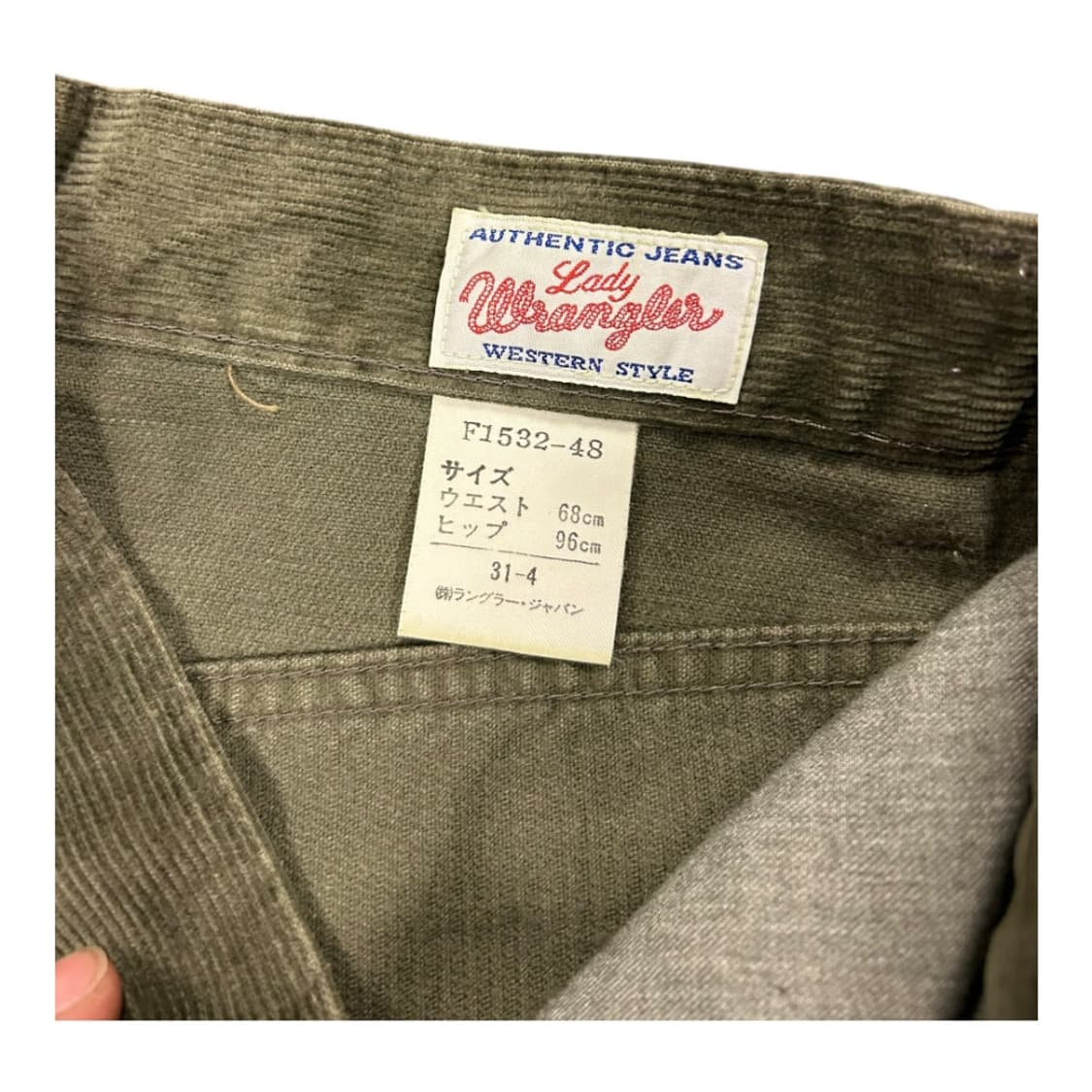 W-S) 랭글러 카키 코듀로이 부츠컷 팬츠 BC-036 상품이미지3