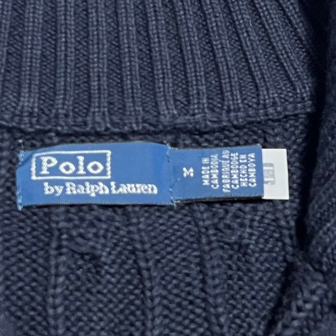 Polo Ralph Lauren 코튼 케이블 크롭 반집업 니트 상품이미지3