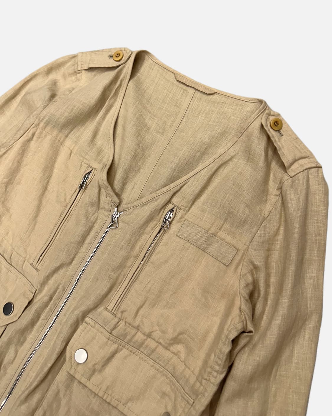 MACPHEE beige linen pocket jacket 상품이미지3